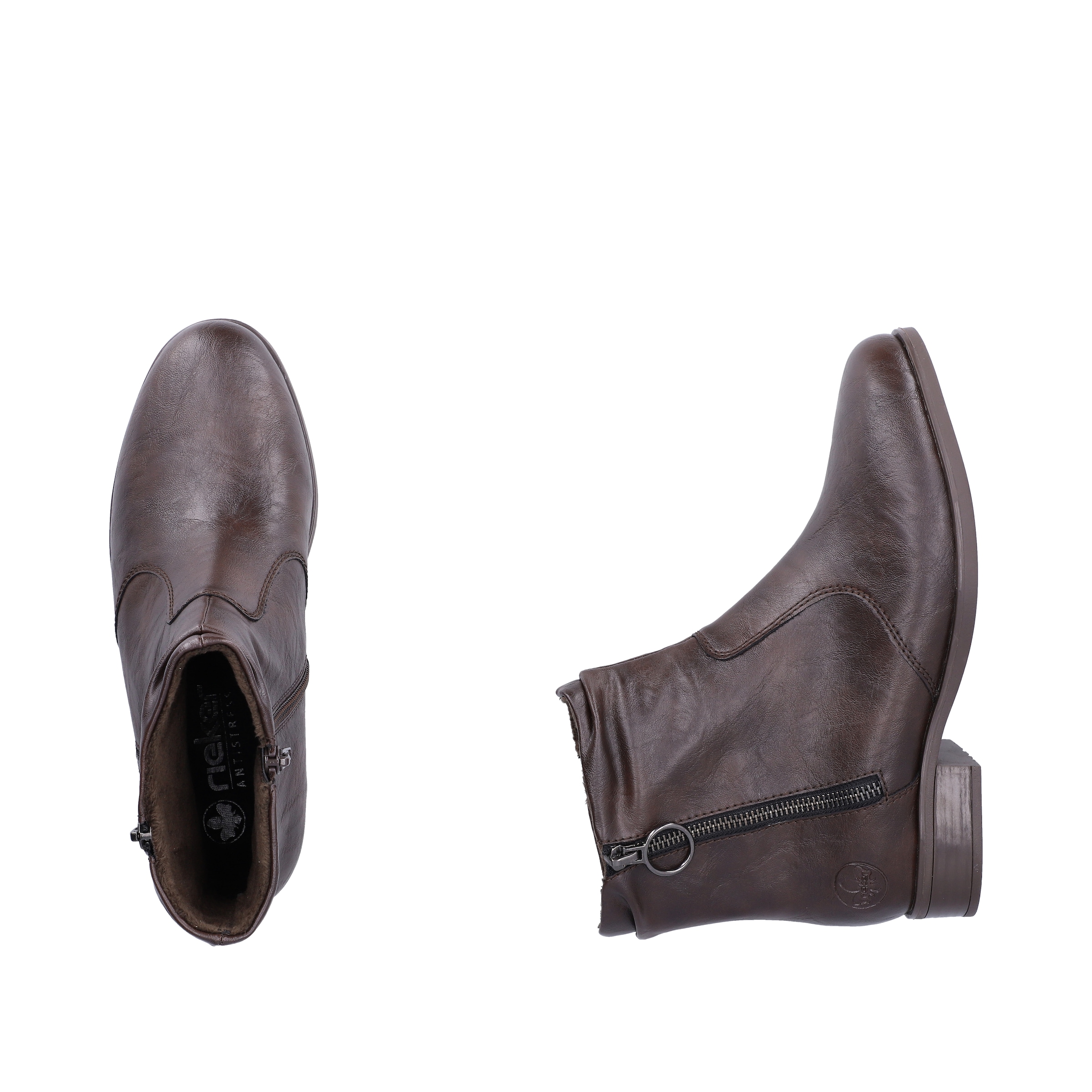 Rieker Stiefelette  in Used-Optik, mit Zierreißverschluss außen
