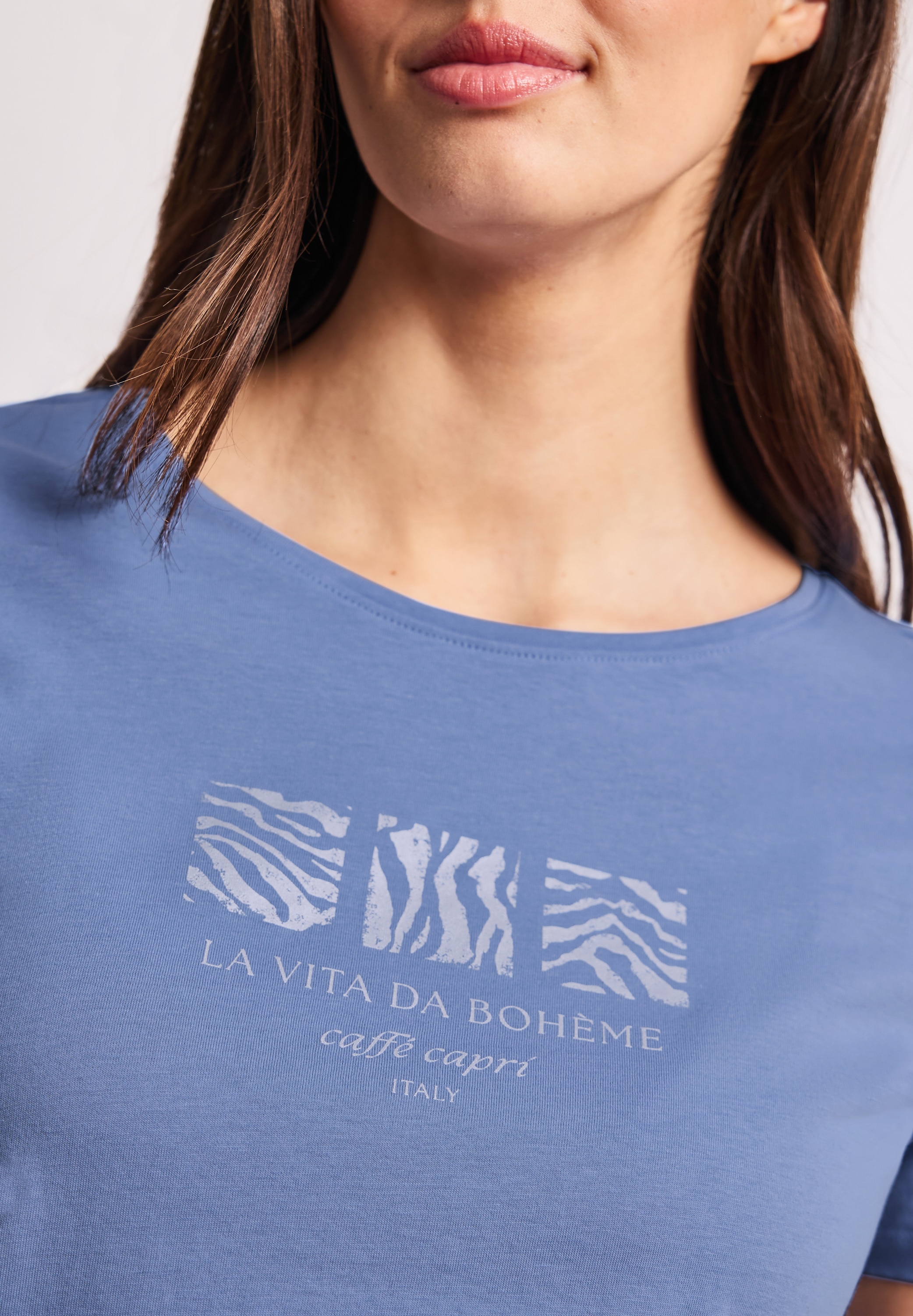 STREET ONE Kurzarmshirt Sommershirt mit Print