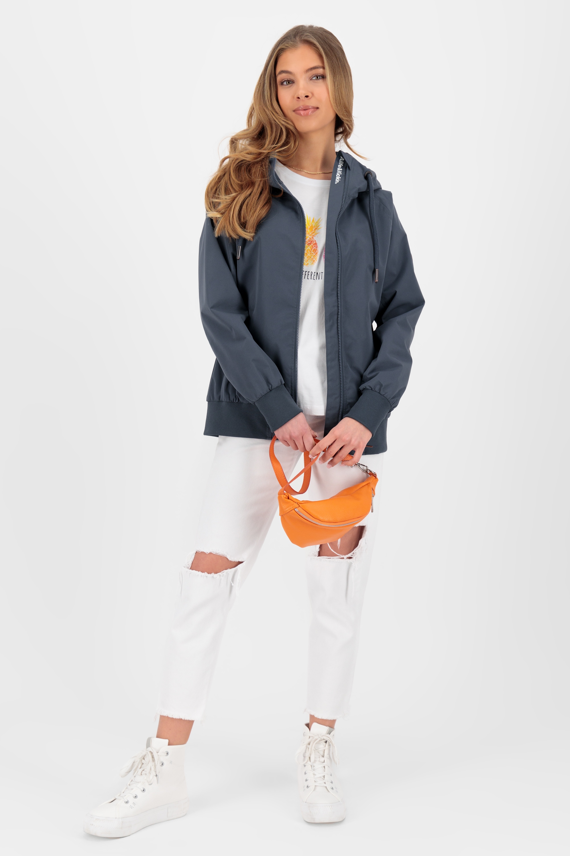 Alife & Kickin Outdoorjacke »RenitaAKA« mit Kapuze mit Kapuze in bequemen Fit