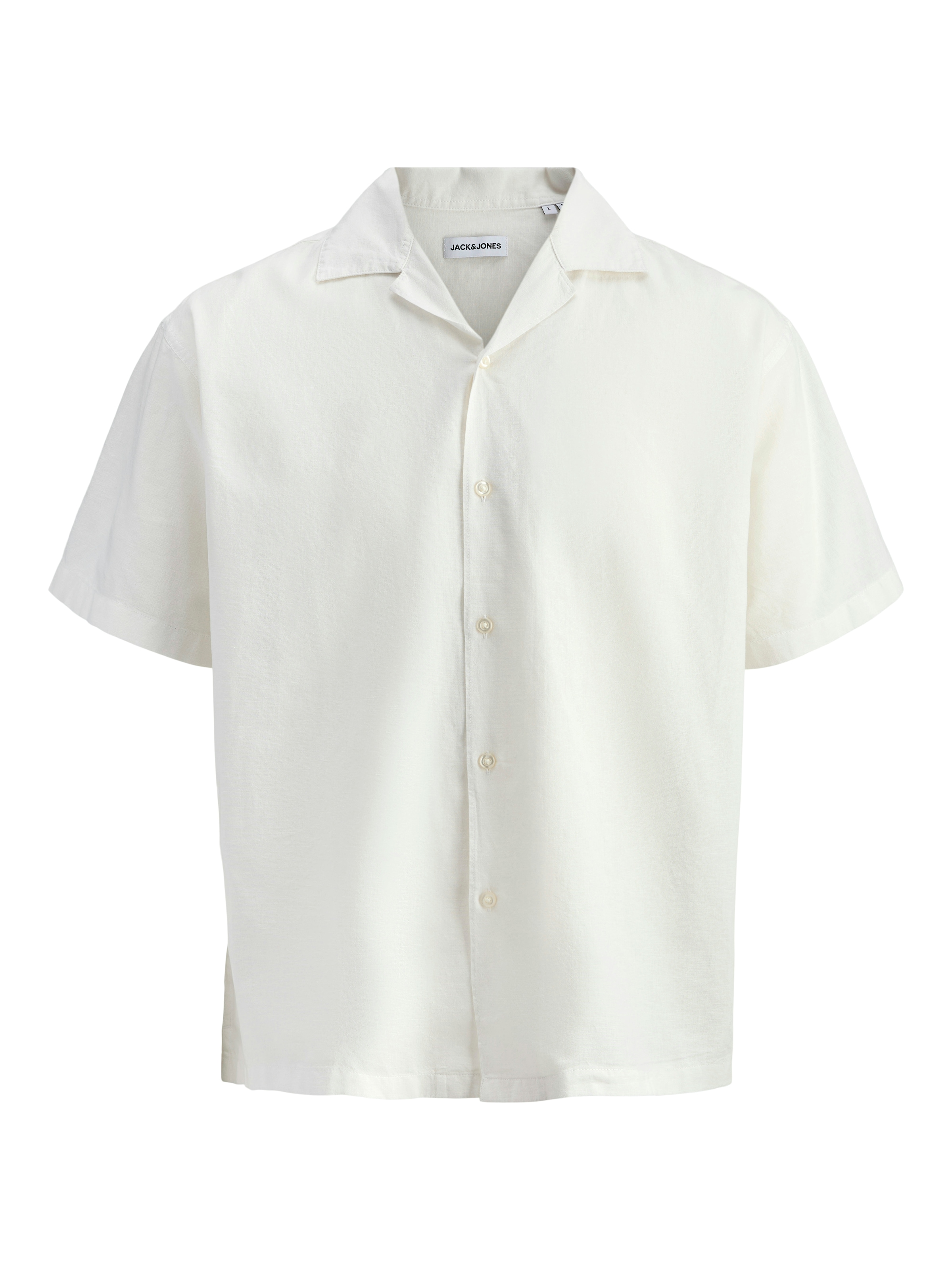 Jack & Jones Kurzarmhemd »JJEBREEZE LINEN BLEND RESORT SHIRT SS SN« mit Knopfleiste
