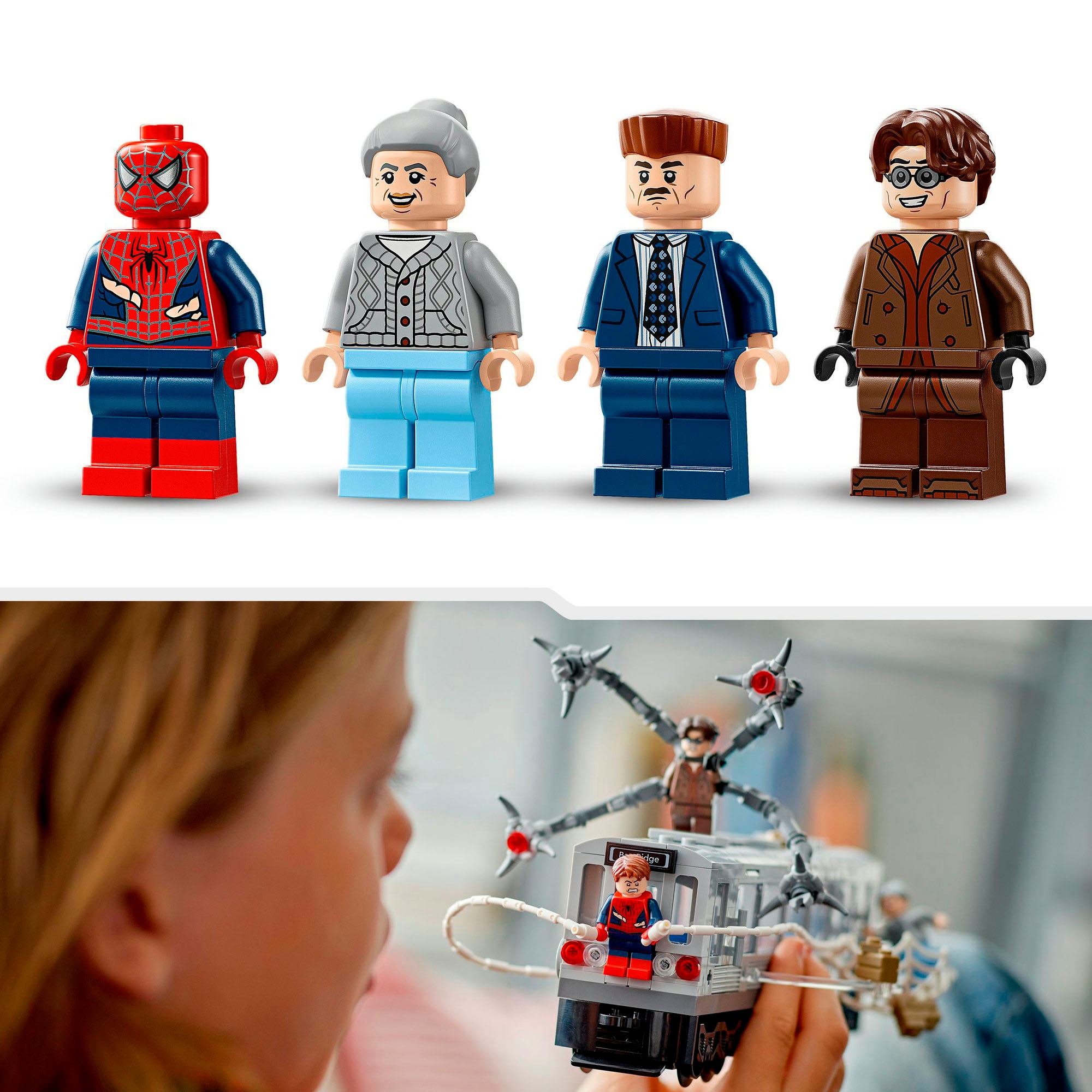 LEGO® Konstruktionsspielsteine »Spider-Man vs. Doc Ock: Showdown in der U-Bahn (76321)«, (393 St.), LEGO Super Heroes; Made in Europe