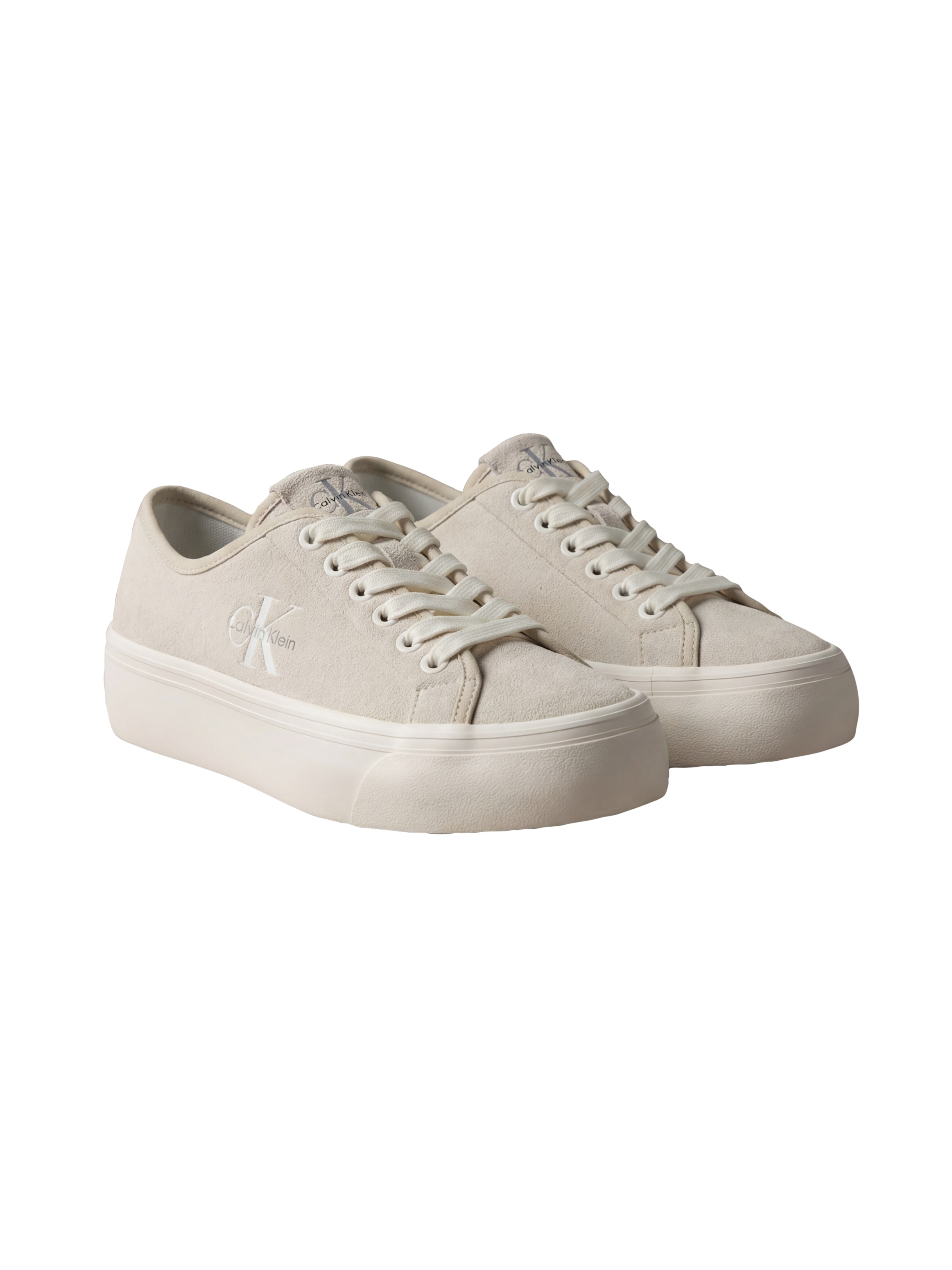 Calvin Klein Plateausneaker »VULC FLATF LACEUP SUEDE«  Freizeitschuh, Schnürschuh, Halbschuh mit seitlichem  Logoschriftzug