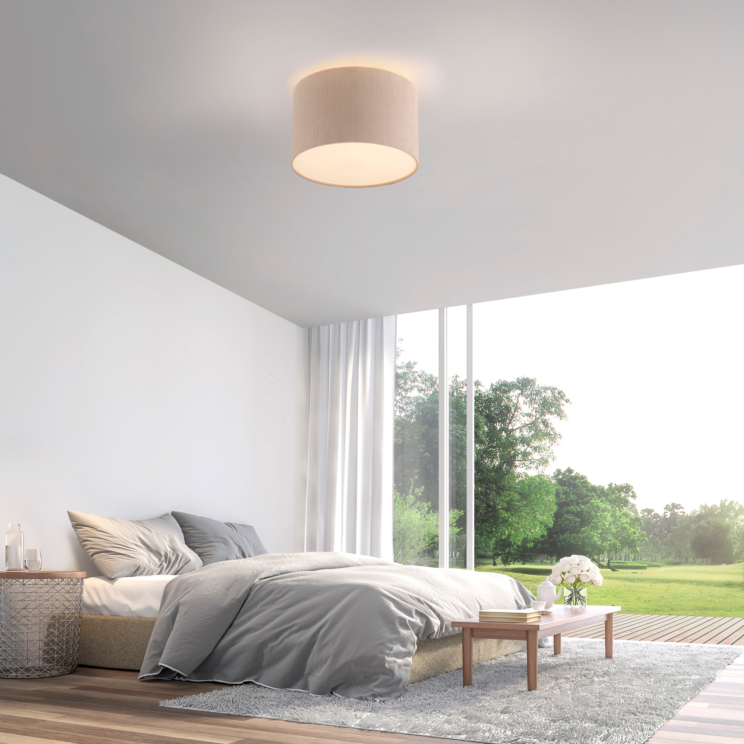 JUST LIGHT Deckenleuchte »GREEN DURO« E27 1 Stk. Warmweiß ExklusiveE27