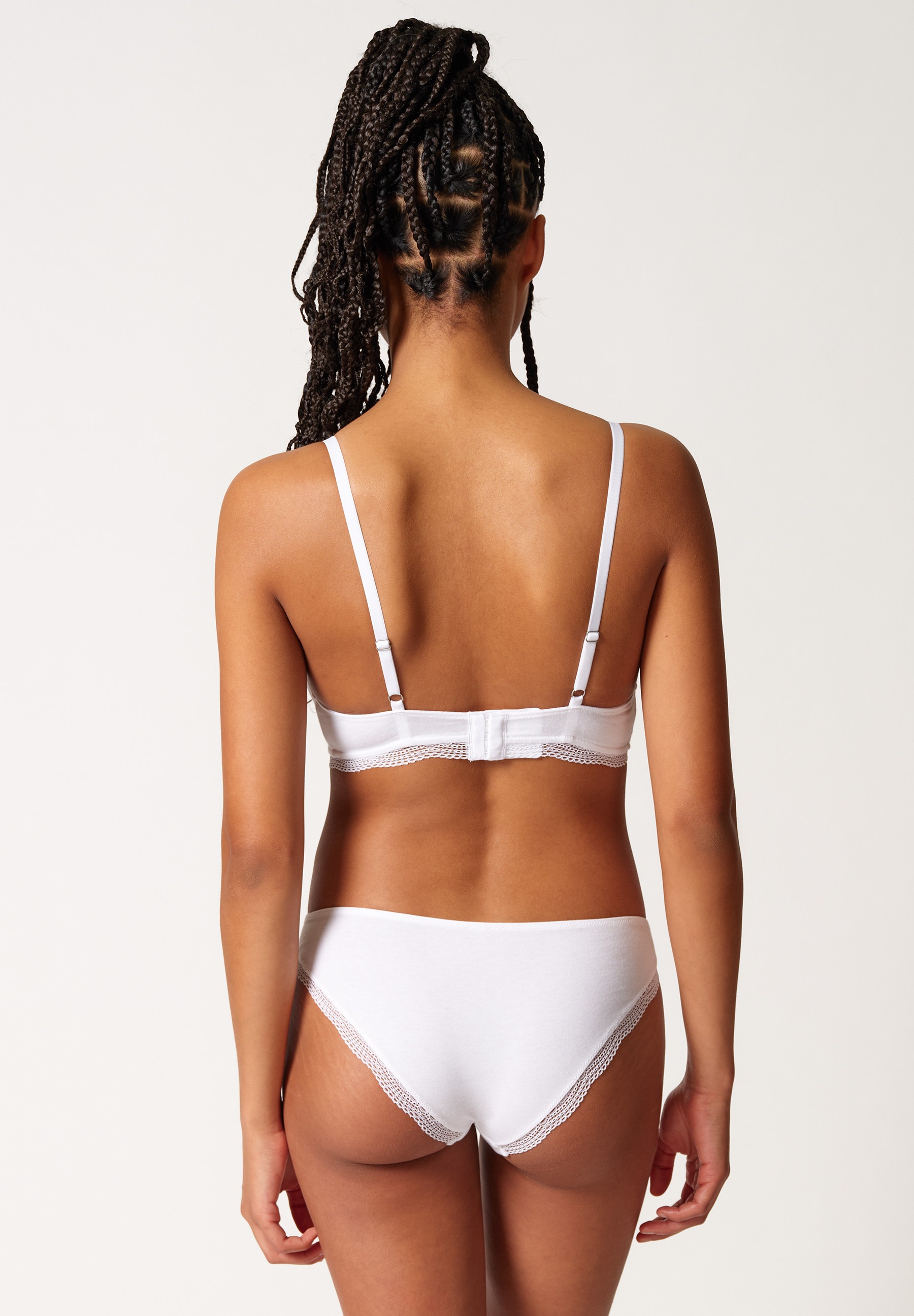Skiny Soft-BH »Classicotton«, V-Ausschnitt mit transparenter Spitze