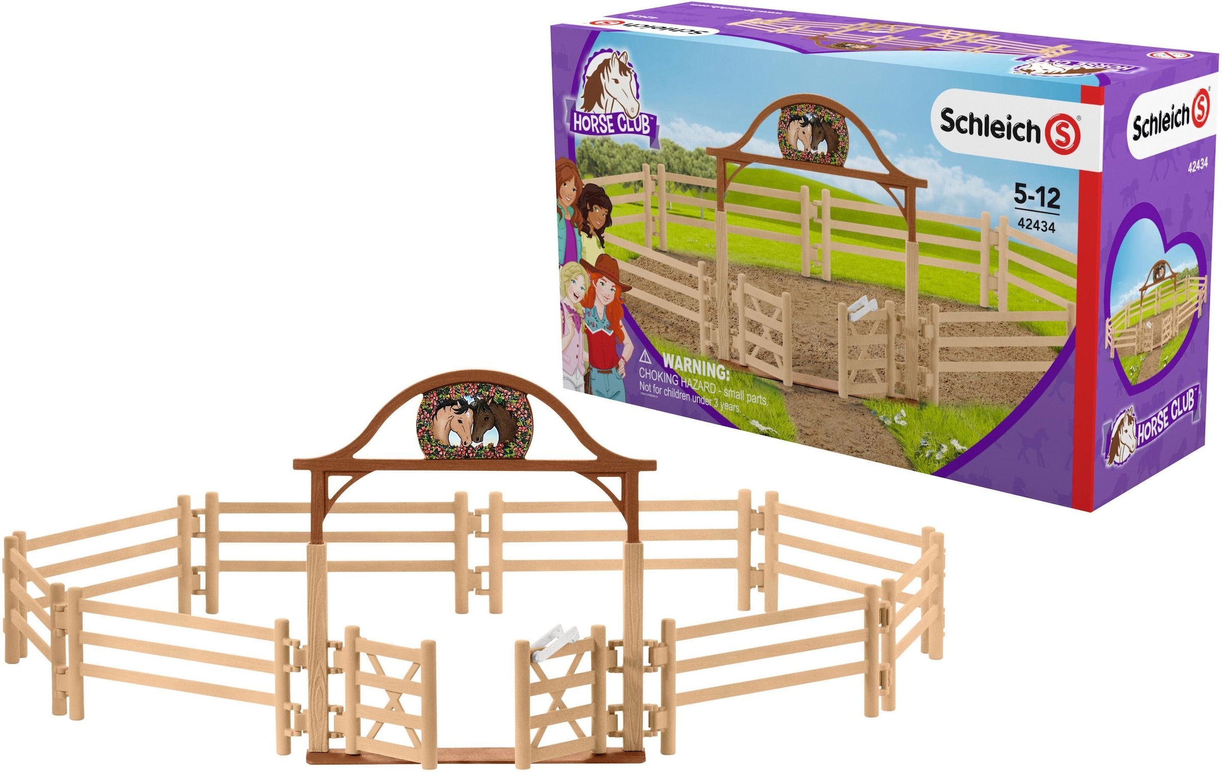 Schleich® Spielwelt »HORSE CLUB, Pferdekoppel mit Eingangstor (42434)«, Made in Germany