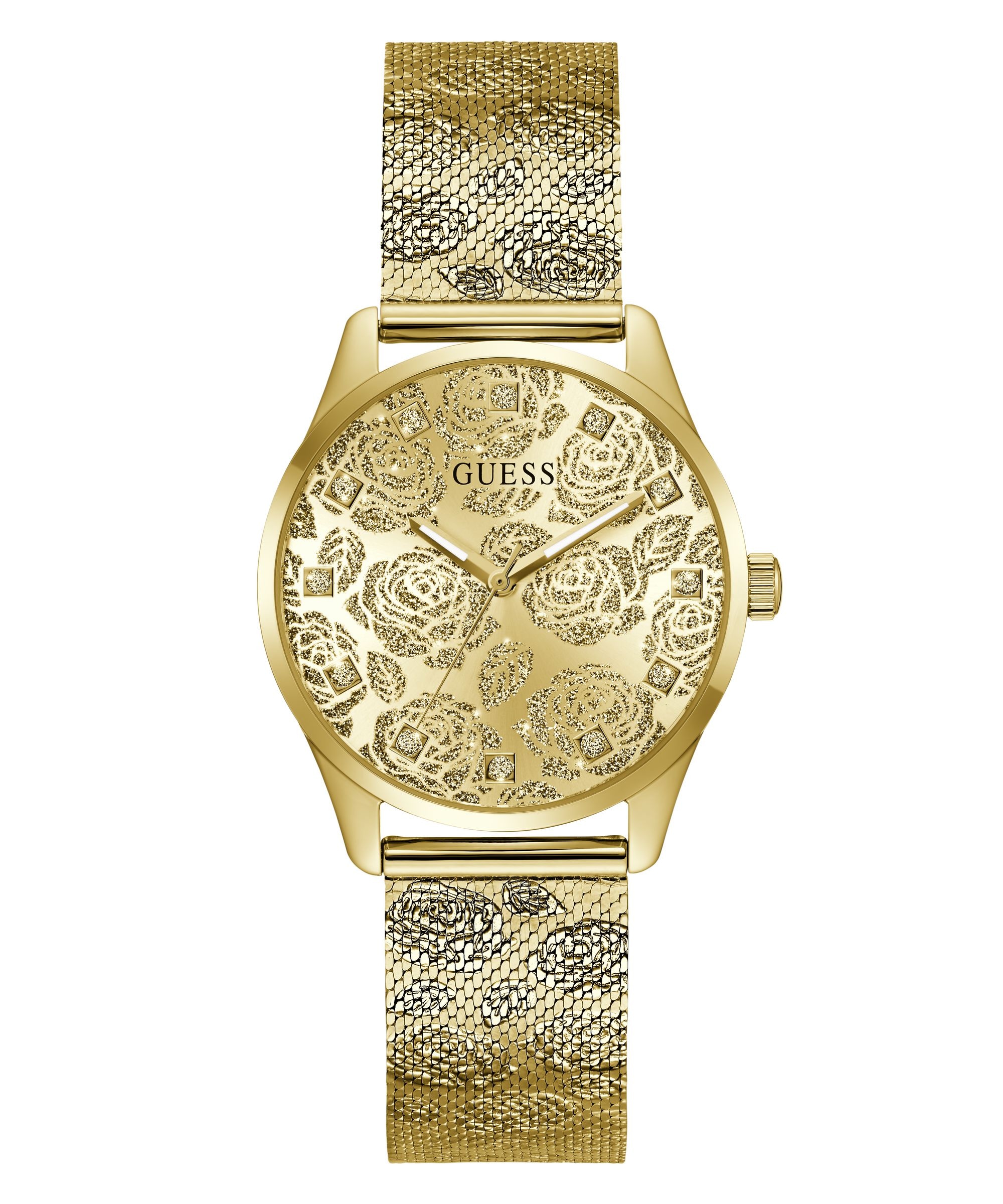 Guess Quarzuhr »CALLA« Armbanduhr, Damenuhr, Edelstahlarmband, analog