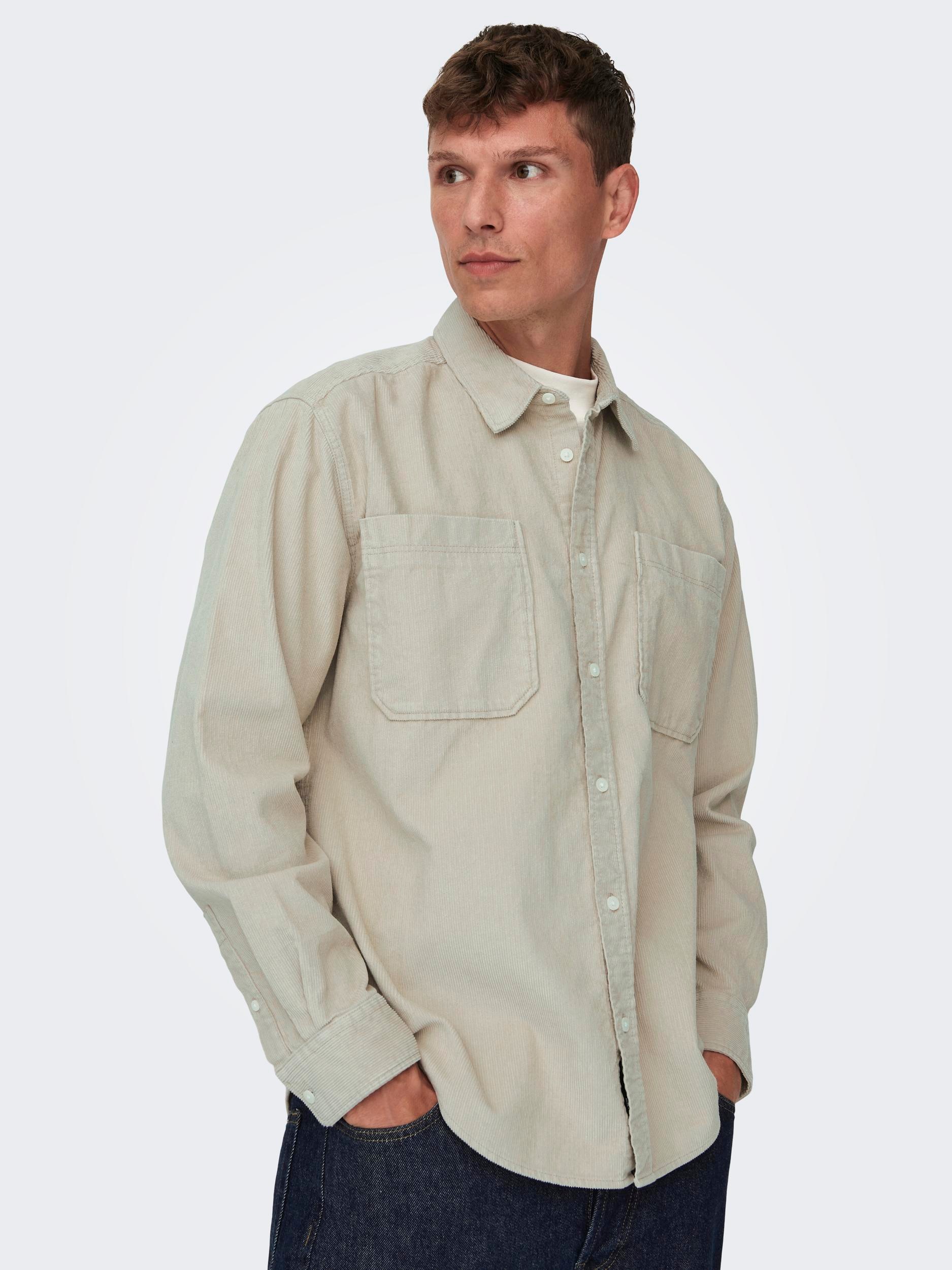 ONLY & SONS Langarmhemd »OS ONSALP RLX 2PKT WASHD COR«