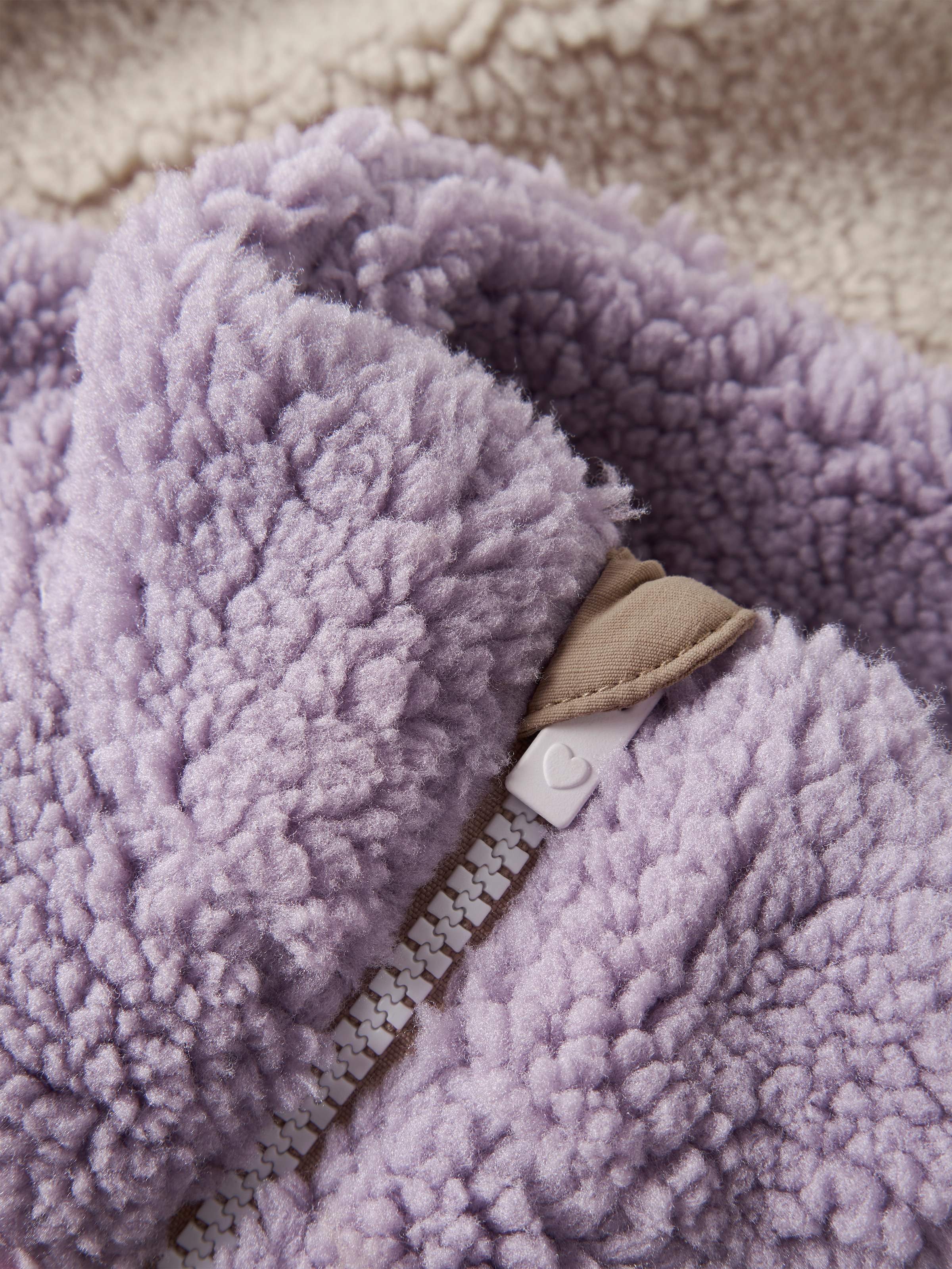 Name It Fleecejacke »NMFMONICA TEDDY JACKET BLOCK« ohne Kapuze