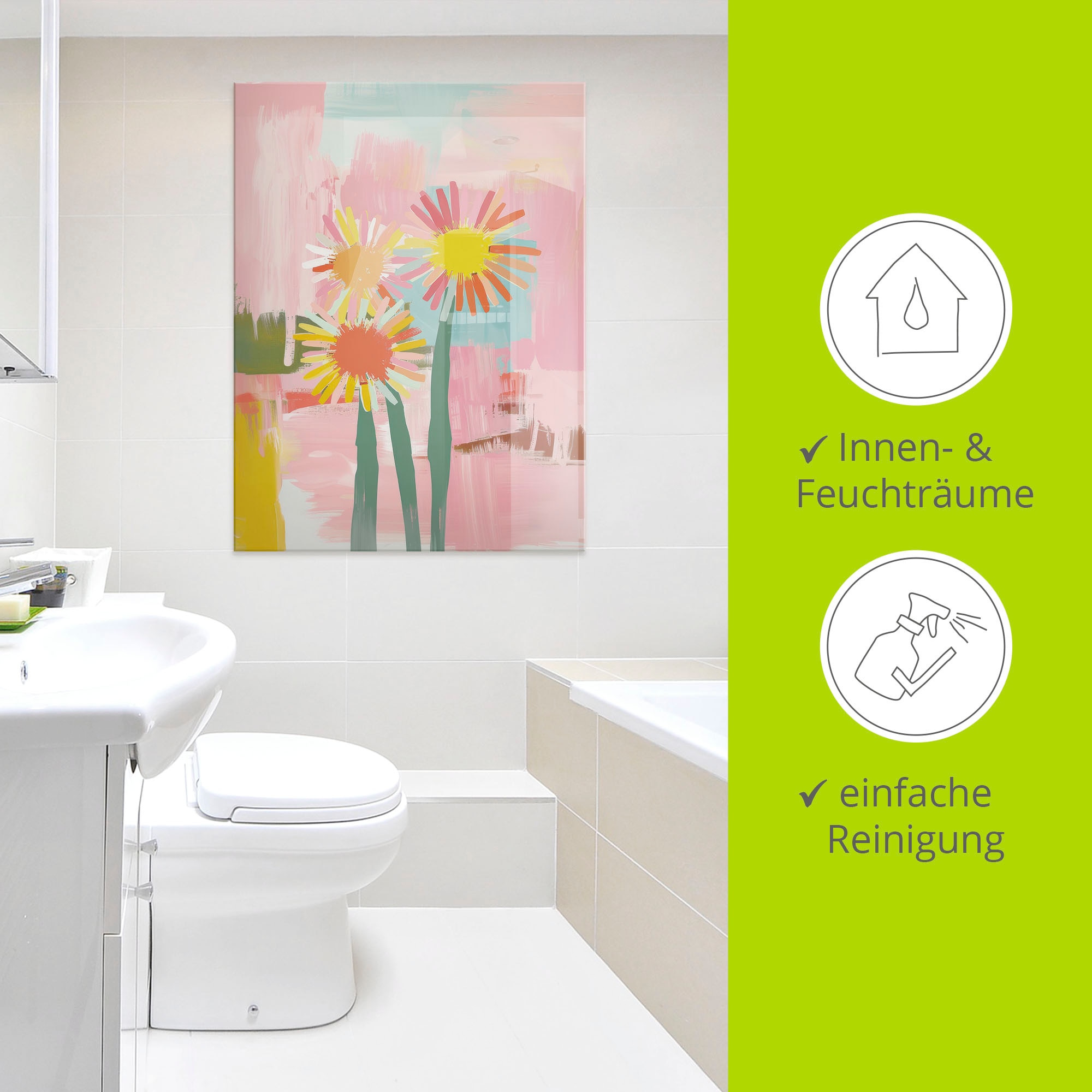 Artland Glasbild »Flüstern des Sommers« 1 Stk. tlg. in verschiedenen Größen