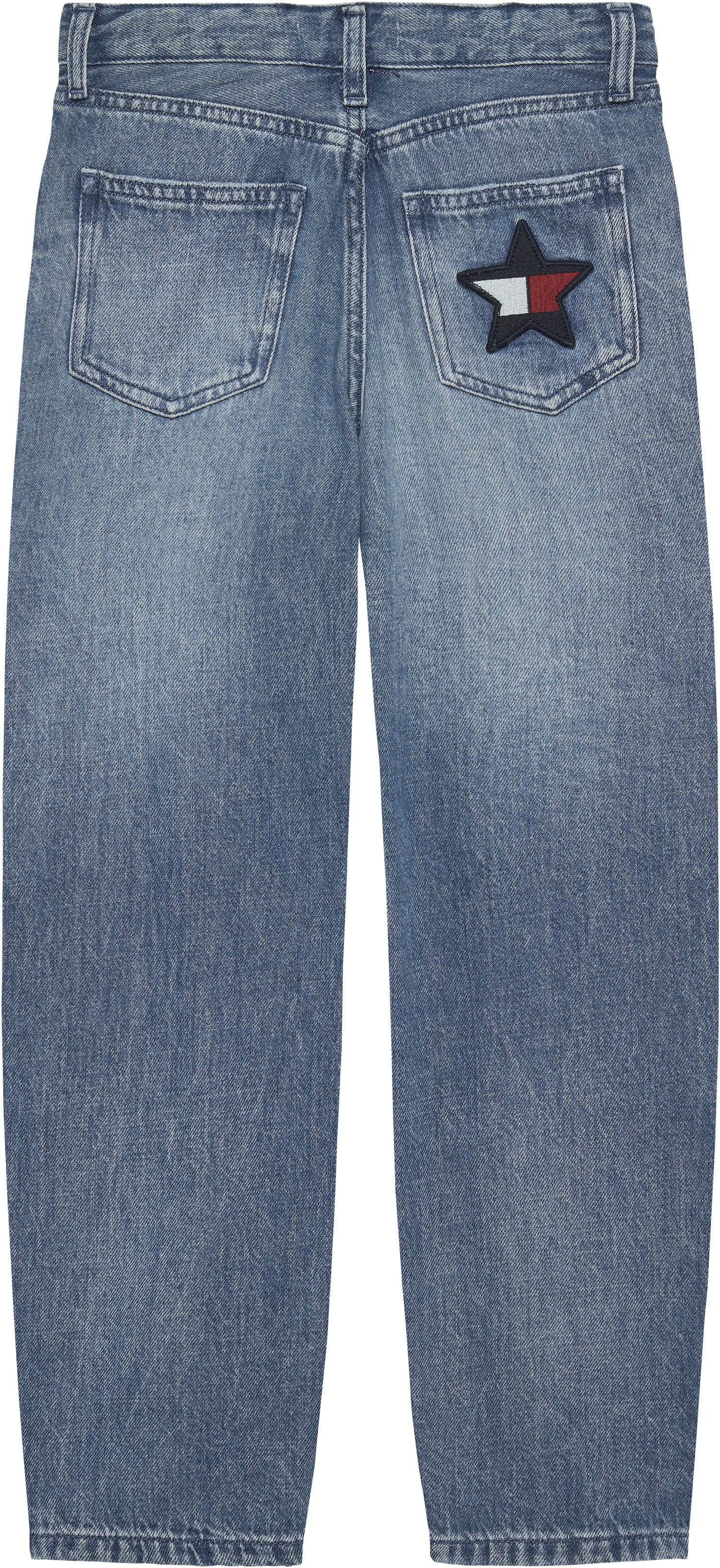 Tommy Hilfiger Loose-fit-Jeans »BARREL STARS« Kinder bis 16 Jahre, Flag-Stickerei