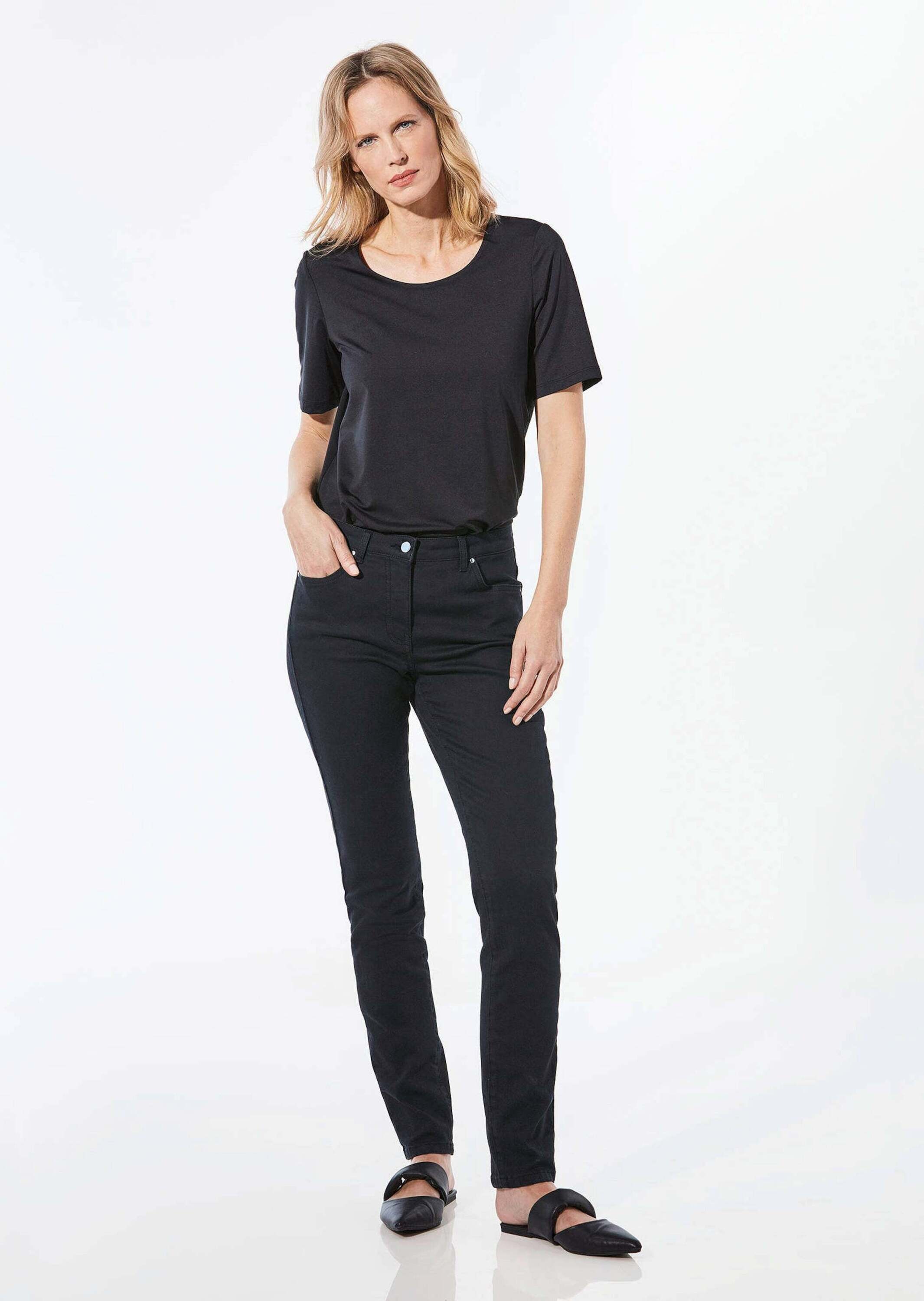GOLDNER Regular-fit-Jeans »Lange Freizeithose BELLA mit Formbund« Ohne