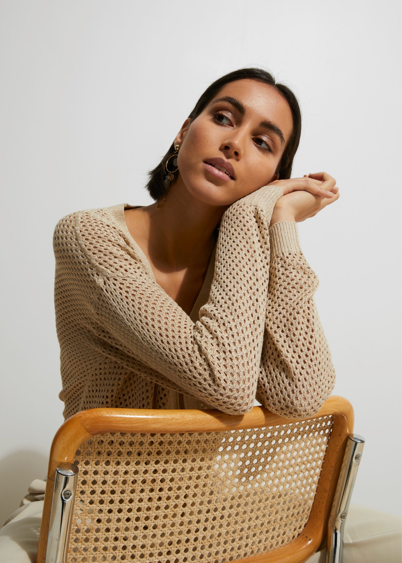 bonprix Strickjacke Oversize-Passform, mit Reißverschluss vorne