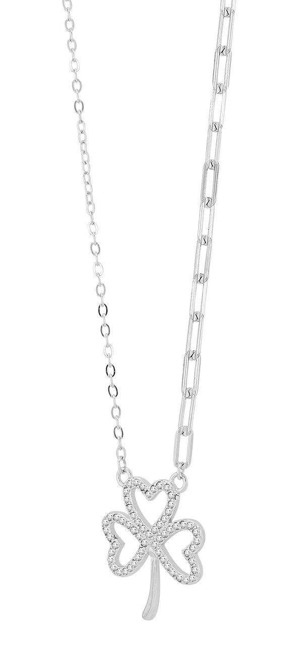 Adelia´s Kette ohne Anhänger »Damen Halskette mit Anhänger ¿ Kleeblatt aus 925 Silber«
