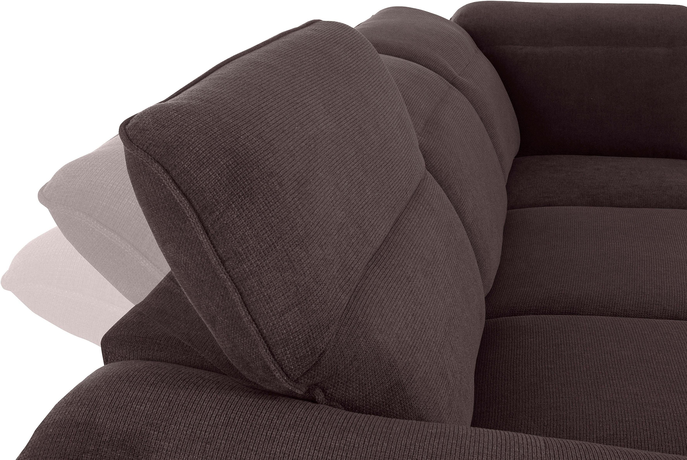 COTTA Polstergarnitur »Teresa L-Form«, (Set), Set bestehend aus: Ecksofa mit Kopfteilverstellung & Hocker