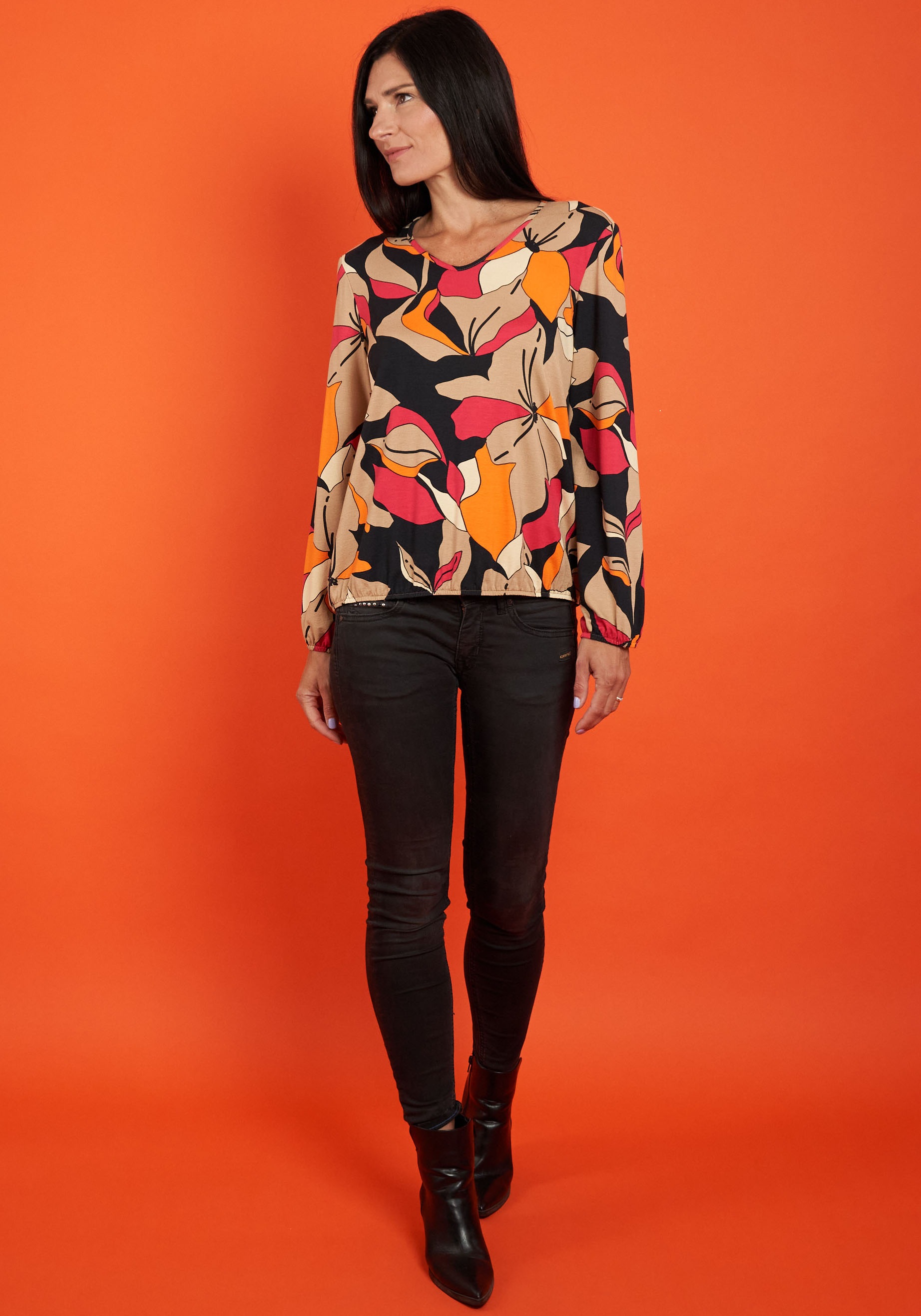 Seidel Moden Langarmshirt, mit All-Over Print, MADE IN GERMANY