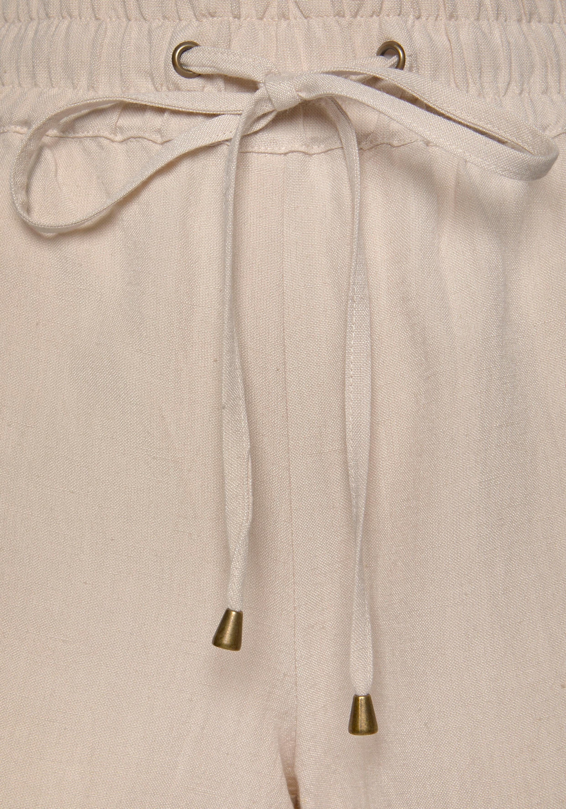 LASCANA Shorts, mit aus kurze Taschen, Shop Online Leinenmix im Hose OTTO Leinenhose