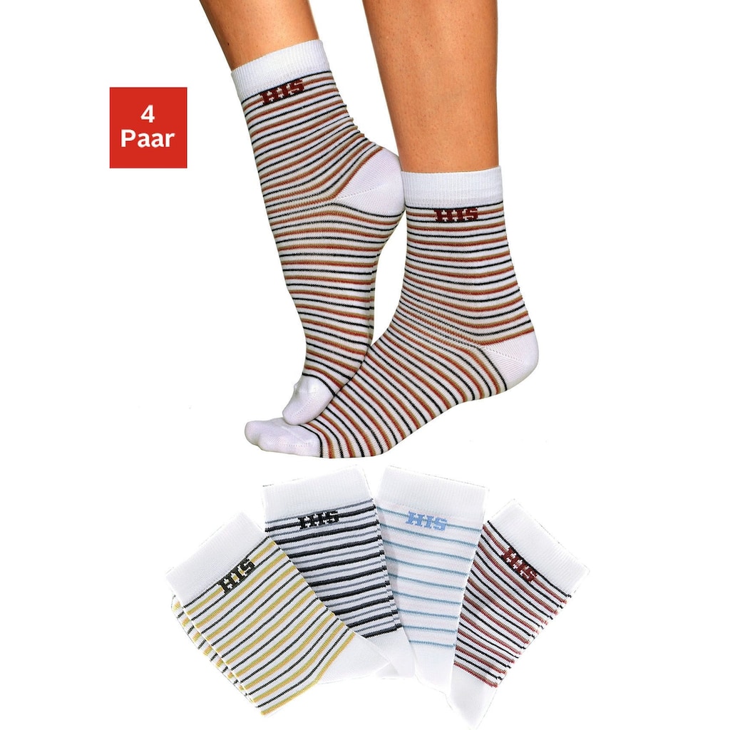 H.I.S Basicsocken, (Set, 4 Paar)