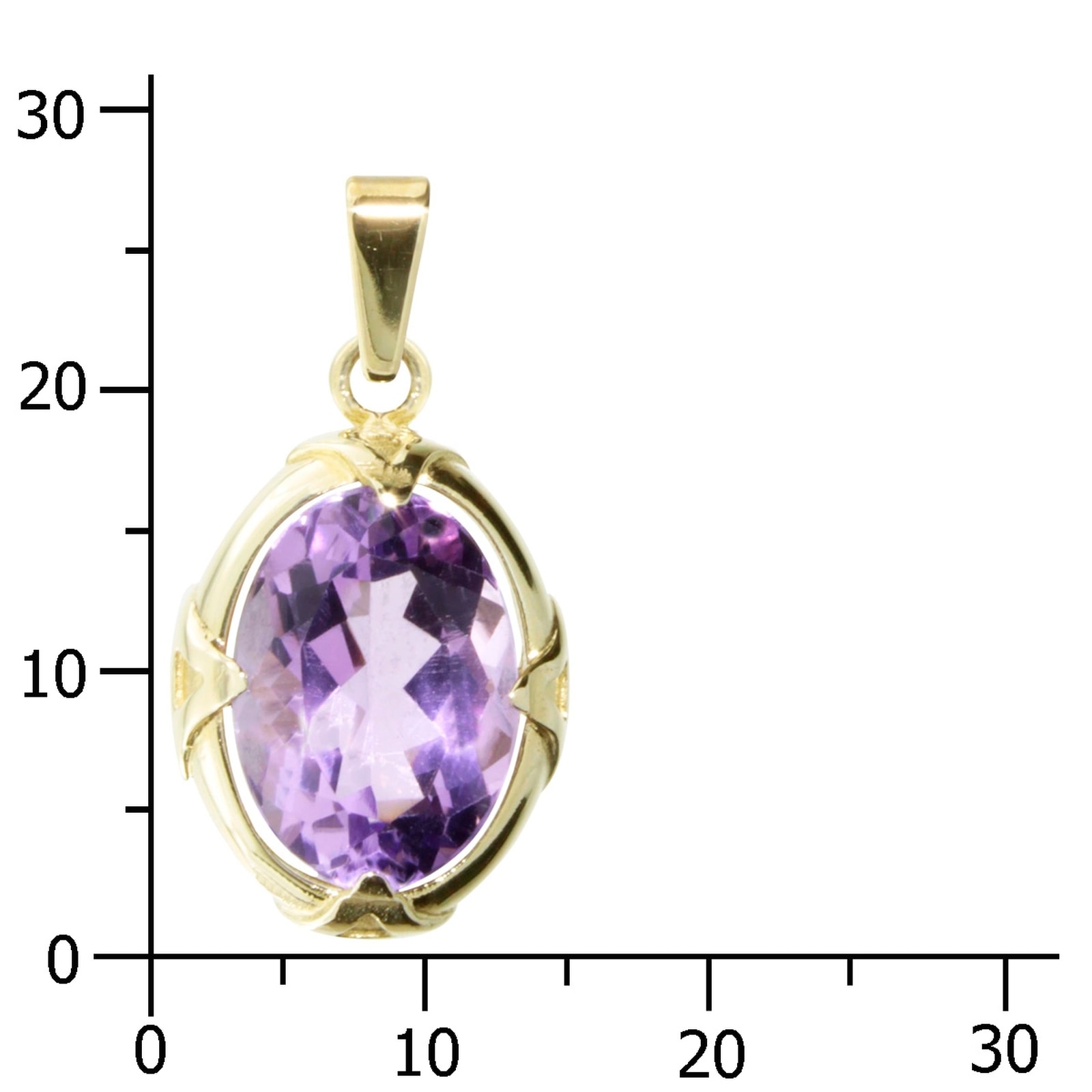OSTSEE-SCHMUCK Kettenanhänger »- Winola 14x10 - Gold 333/000 - Amethyst«