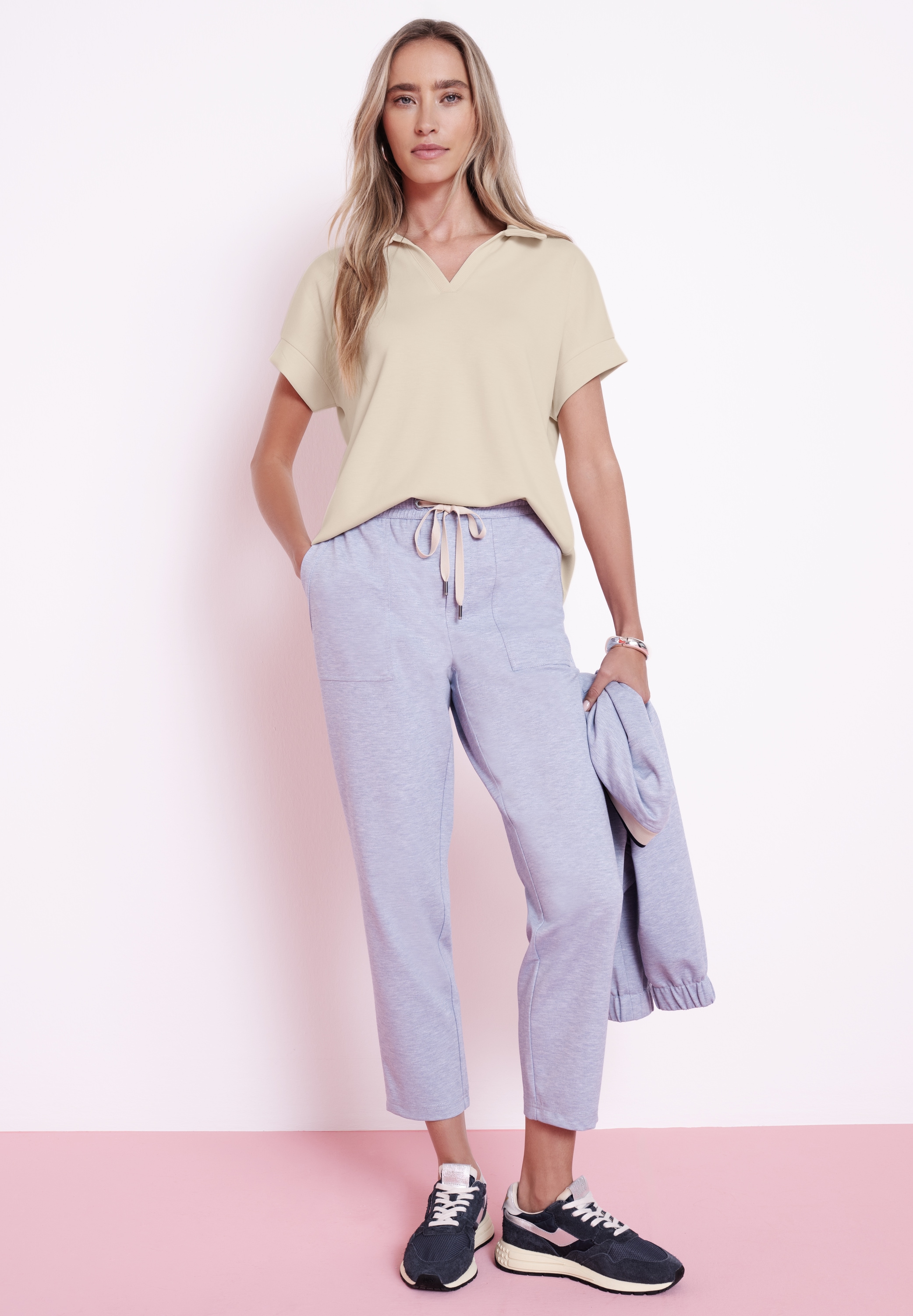 STREET ONE Shirttop mit Polo Kragen
