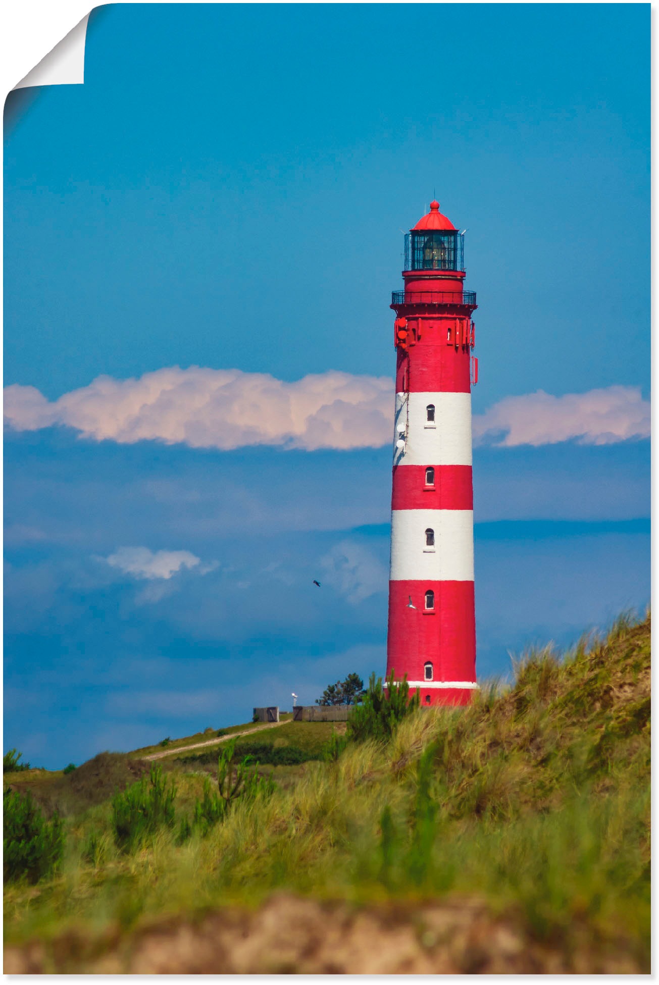 Artland Wandbild »Leuchtturm von Amrum«, Gebäude, (1 St.), in vielen Größen & Produktarten - Alubild / Outdoorbild für den Außenbereich, Leinwandbild, Poster, Wandaufkleber / Wandtattoo auch für Badezimmer geeignet