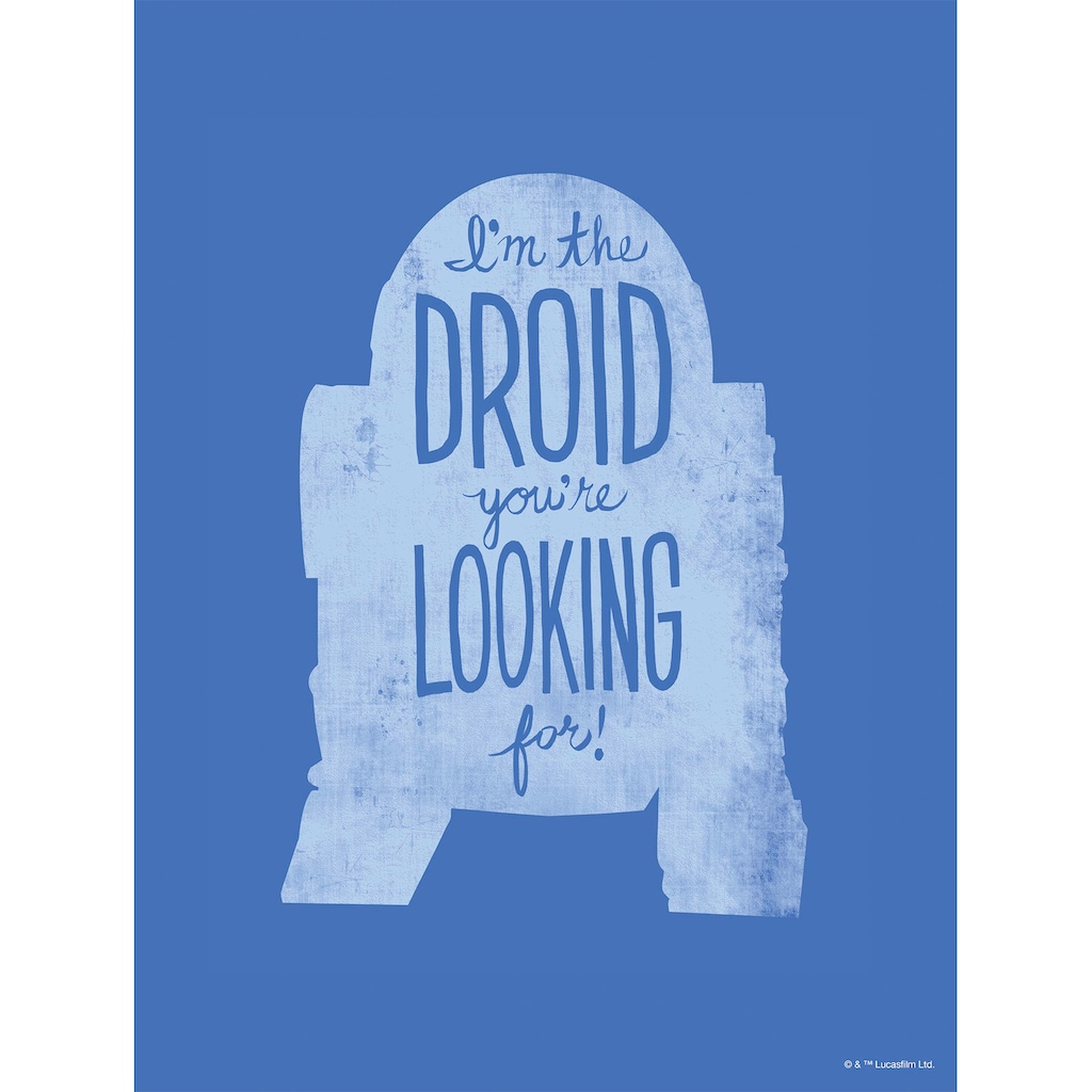 Komar Wandbild »Star Wars Silhouette Quotes R2D2«, (1 St.)