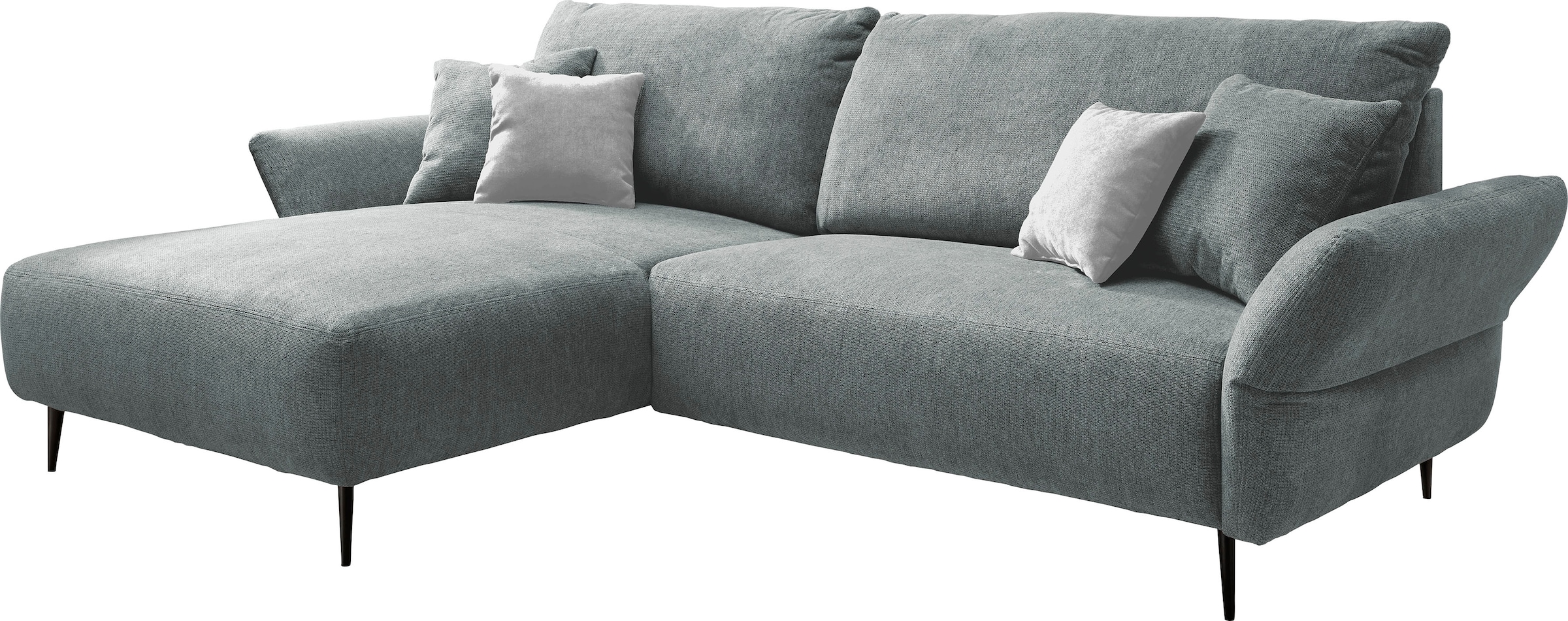 INOSIGN Ecksofa »Amarena L-Form«, inklusive Armlehnenverstellfunktion, 4x Zierkissen gratis