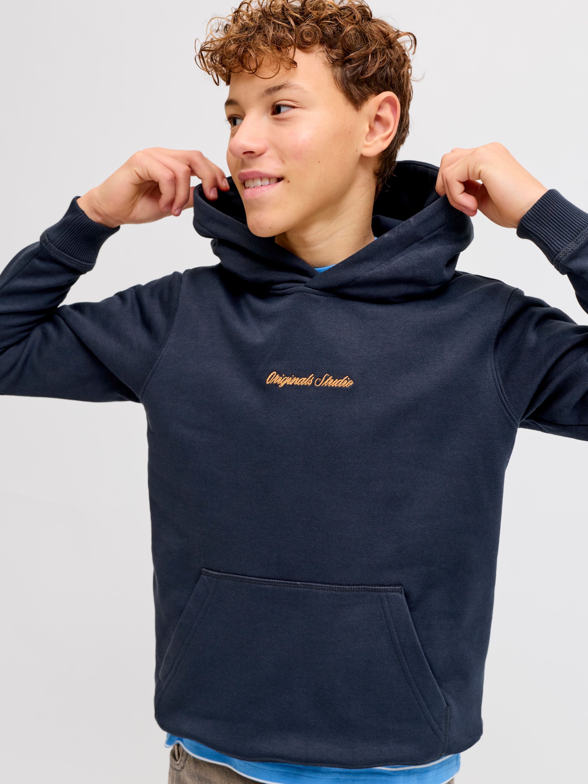 Jack & Jones Junior Kapuzensweatshirt »JORNORREBRO EMB SWEAT HOOD NOOS JNR«
