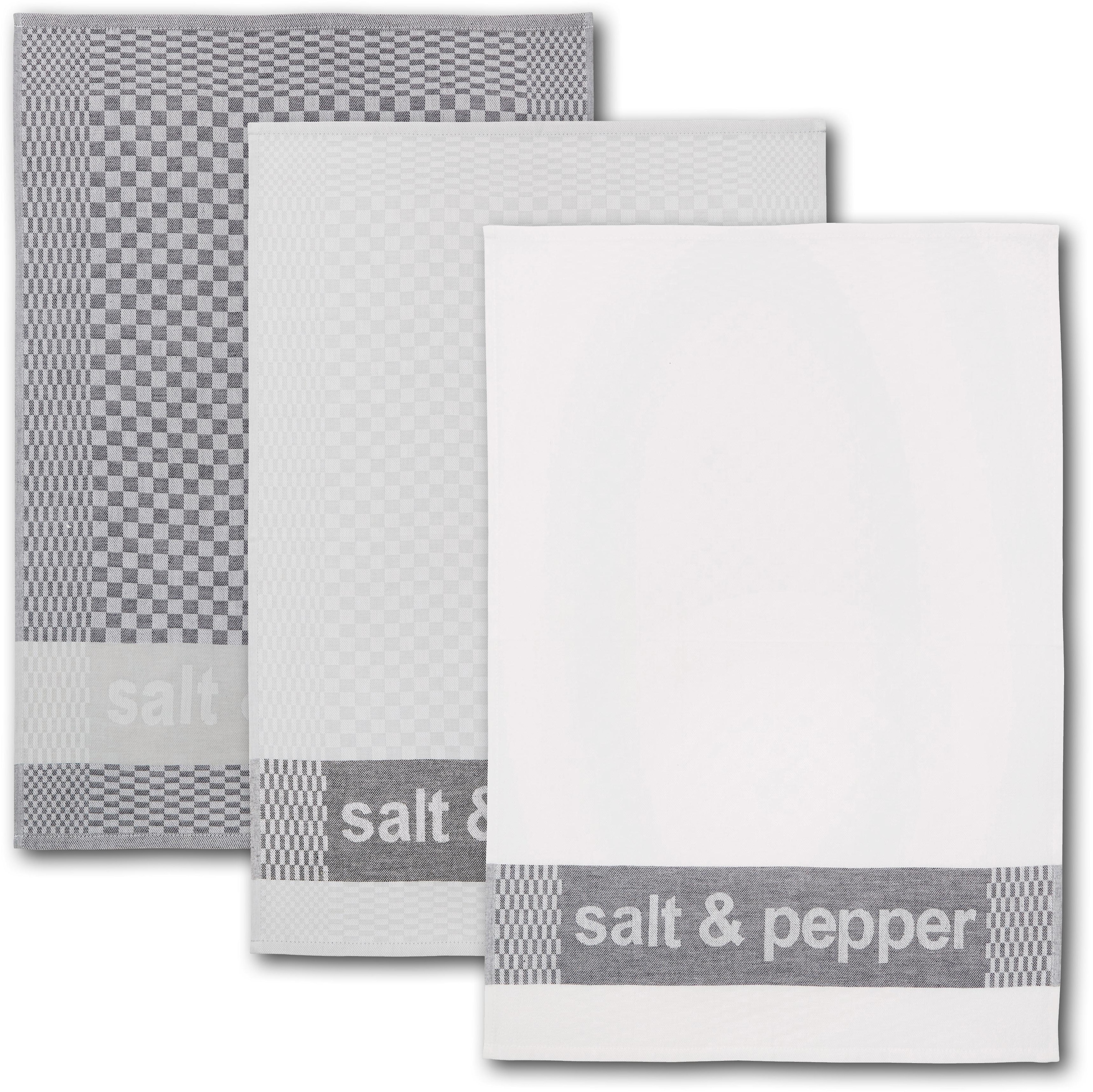 Geschirrtuch »Salt & Pepper, Maße je Tuch ca. 50x70 cm«, (Set, 6 tlg.), mit drei...