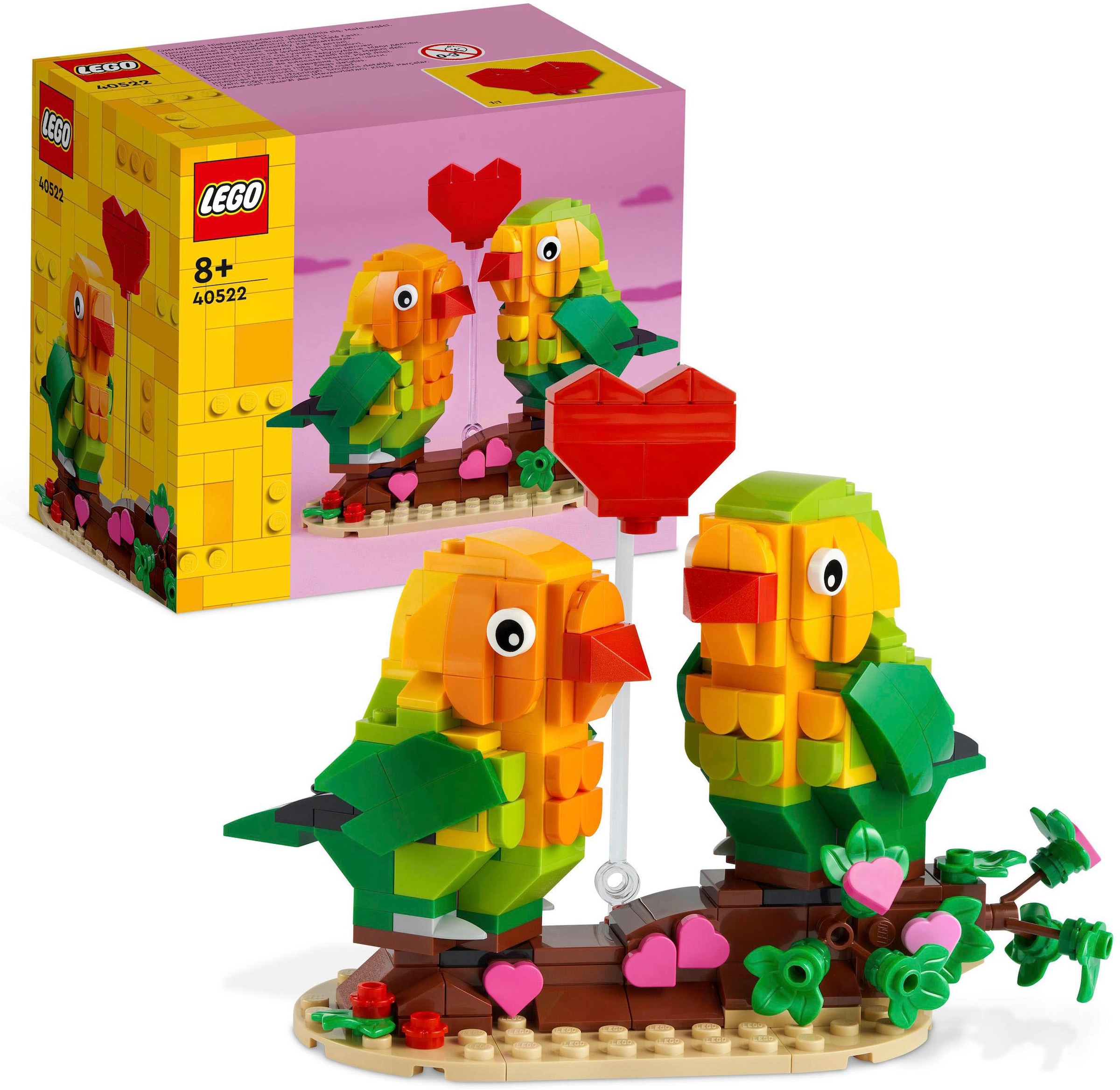 LEGO® Konstruktionsspielsteine »Valentins-Turteltauben (40522), LEGO®«, (298 St.), Made in Europe