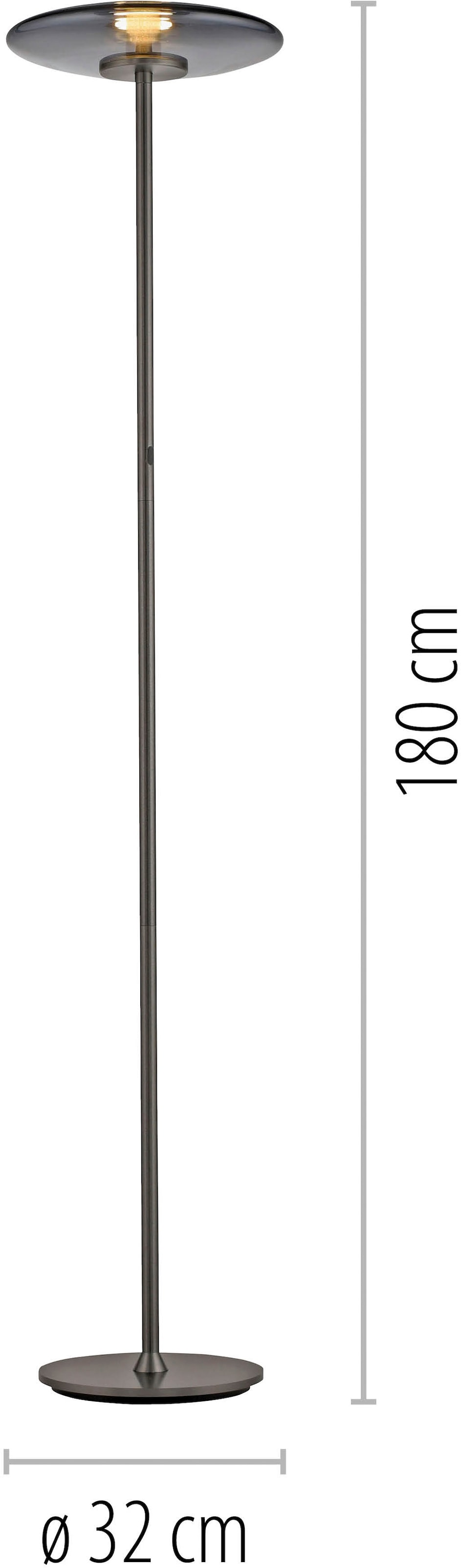 Neuhaus PURE LED Stehlampe »PURE Vitrum« LED-Board 1 Stk. Warmweiß Dimmbar über Touchdimmer