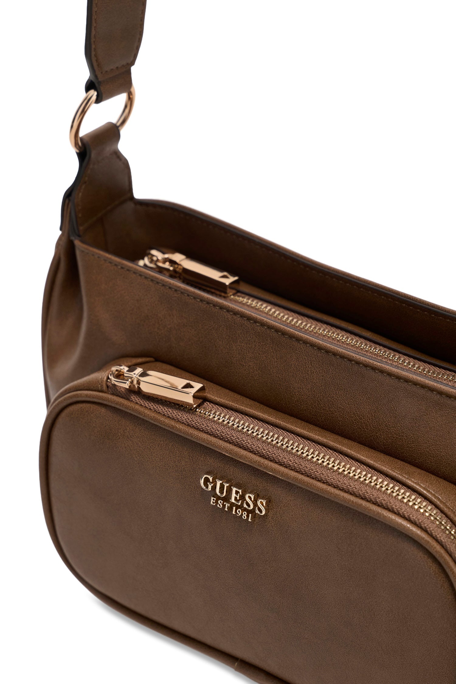 Guess Schultertasche »BRONNA SHOULDER BAG« Damen Handtasche, Umhängetasche, mit Reißverschluss-Frontfach
