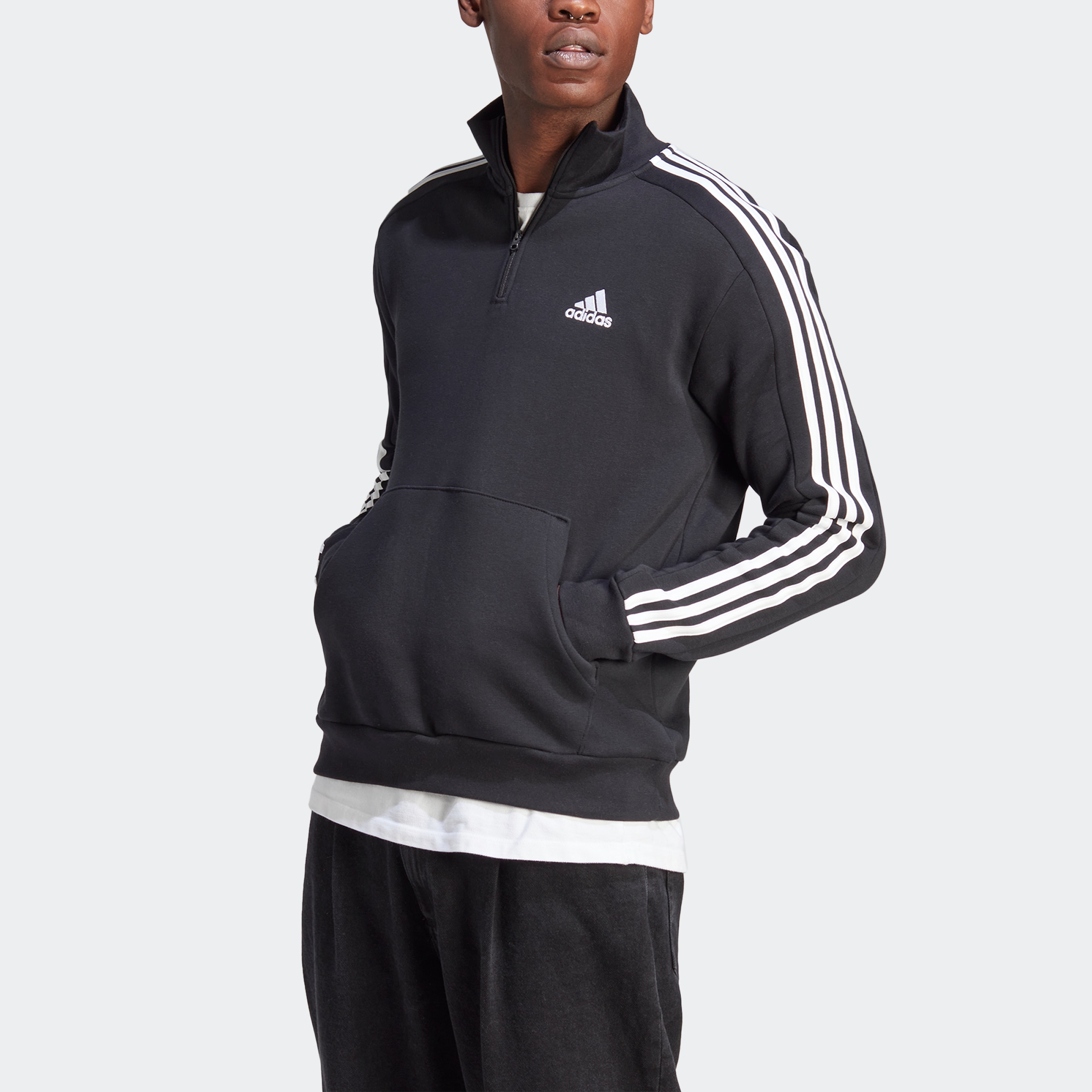 adidas Sportswear Rollkragenpullover »ESSENTIALS 3STREIFEN 1/4ZIP«, (1 tlg.)
