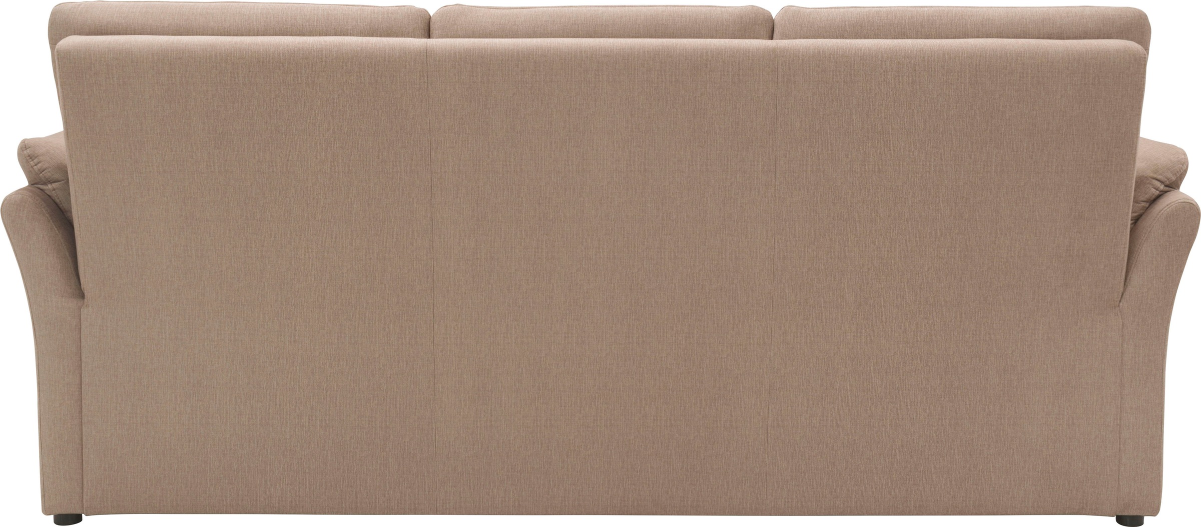 DOMO collection 3-Sitzer »Pina, schmale Armlehnen, mit Federkern, kompakt & elegant«, Hoher Sitzkomfort, Luxus-Microfaser weich, sand, Breite 219 cm