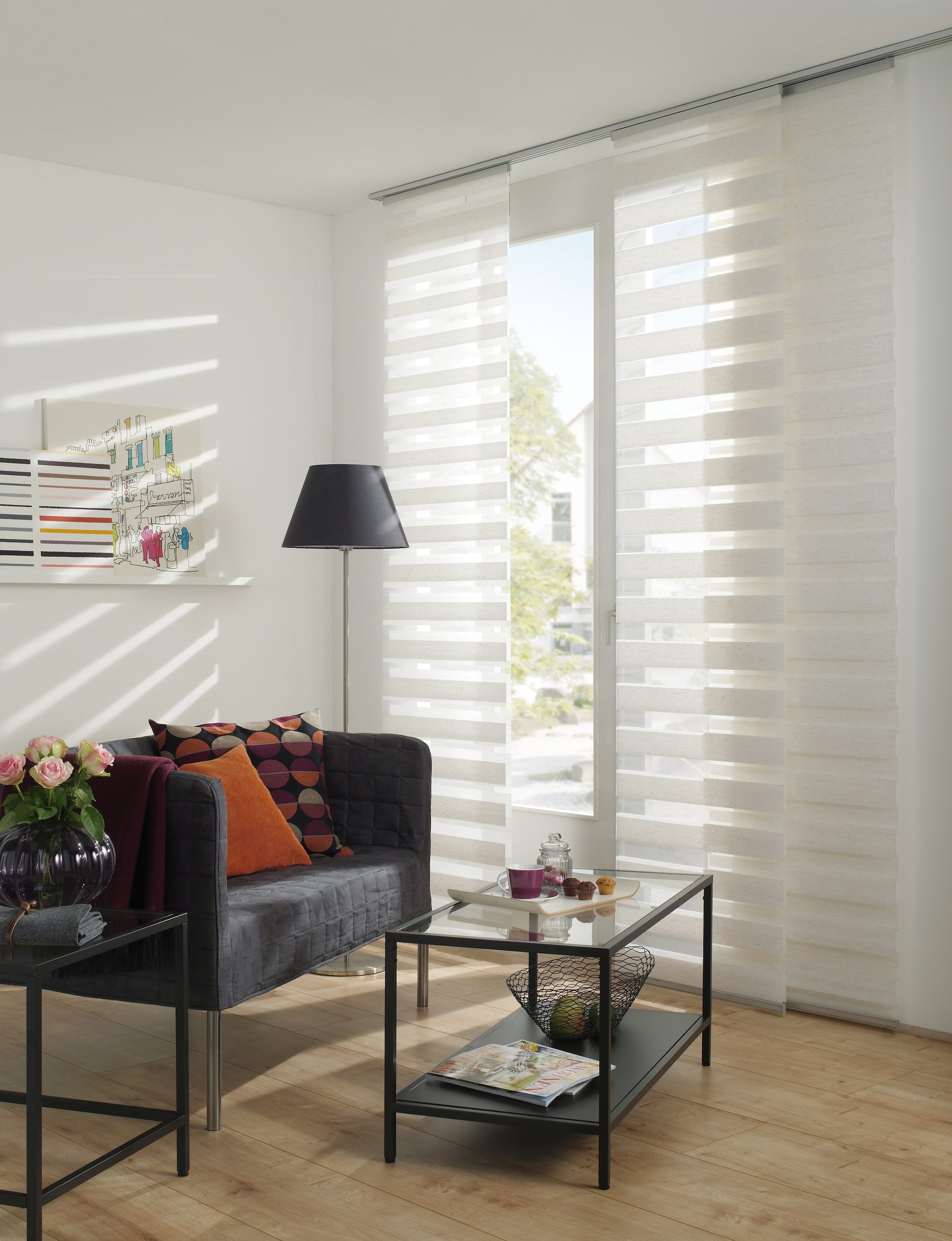 GARDINIA Schiebegardine »Flächenvorhang Day+Night« Paneelwagen 1 Stk. tlg. mit Aluminiumprofil inklusive Gleiter