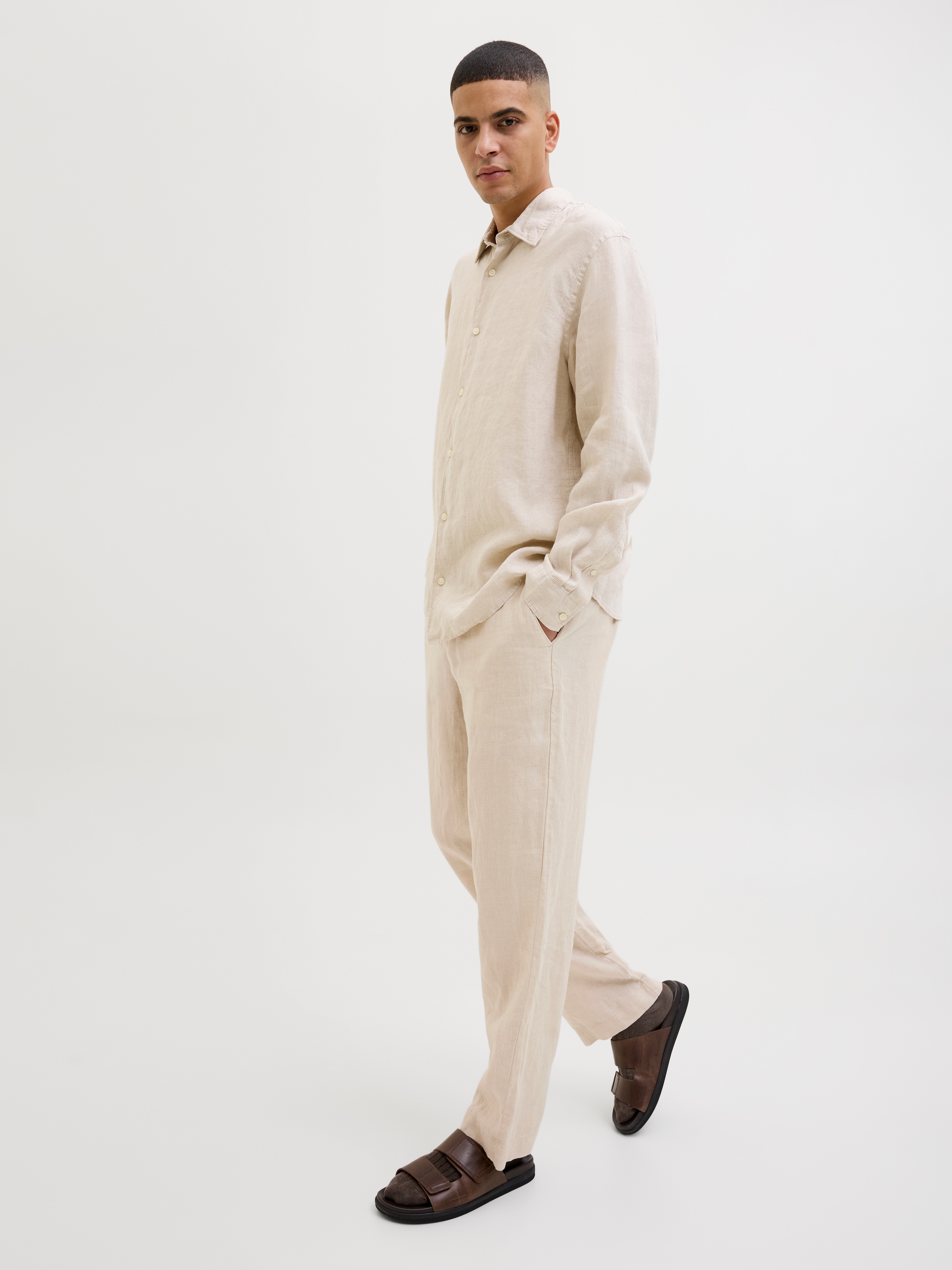 Jack & Jones Chinohose »JPSTKARL LAWRENCE LINEN CHINO SN«