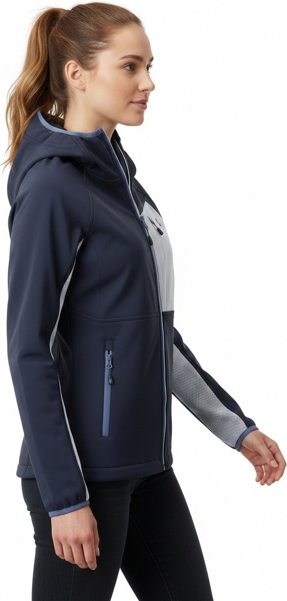 LPO Softshelljacke »PAULA WMN« Jacquardstrick-Einsätze