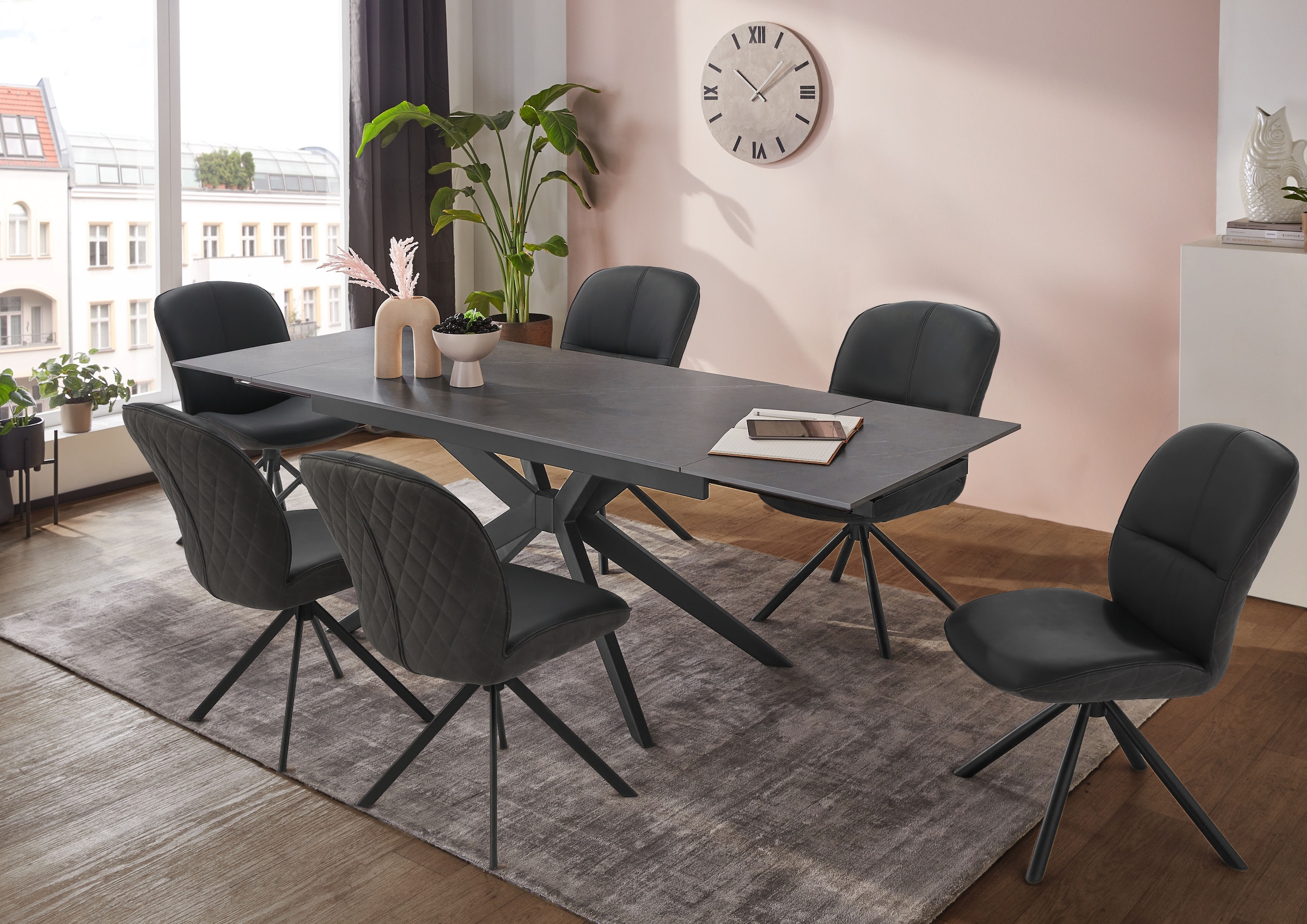 Jockenhöfer Gruppe Esstisch »Campus« ausziehbar (160-240x90 cm), Keramiktischplatte, Synchronauszug