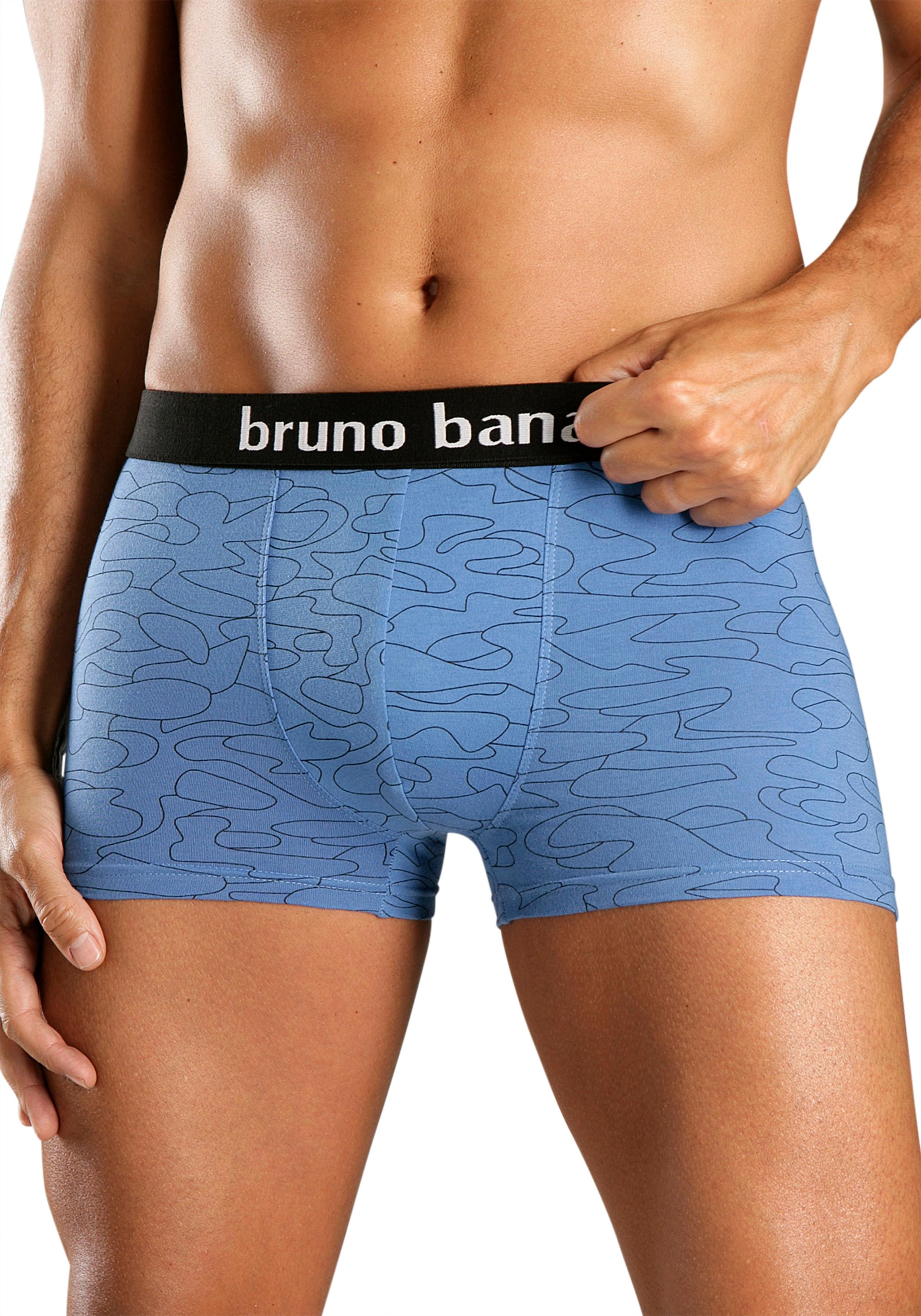 Bruno Banani Boxer, (Packung, 4 St.), mit Kontrast-Webbund