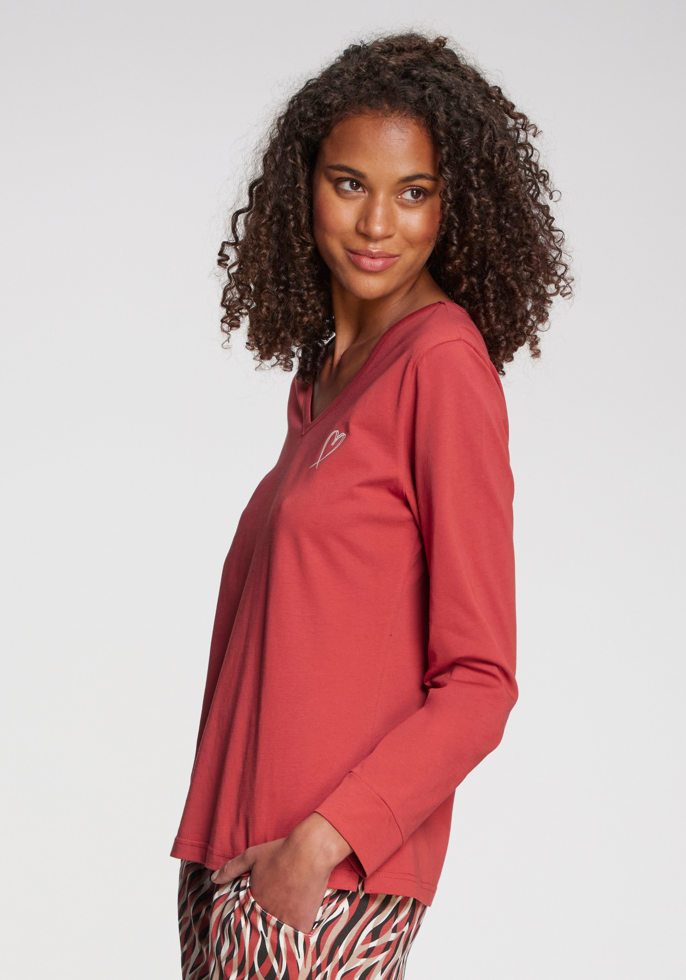 Vivance Dreams Longsleeve, mit kleinem Herzprint