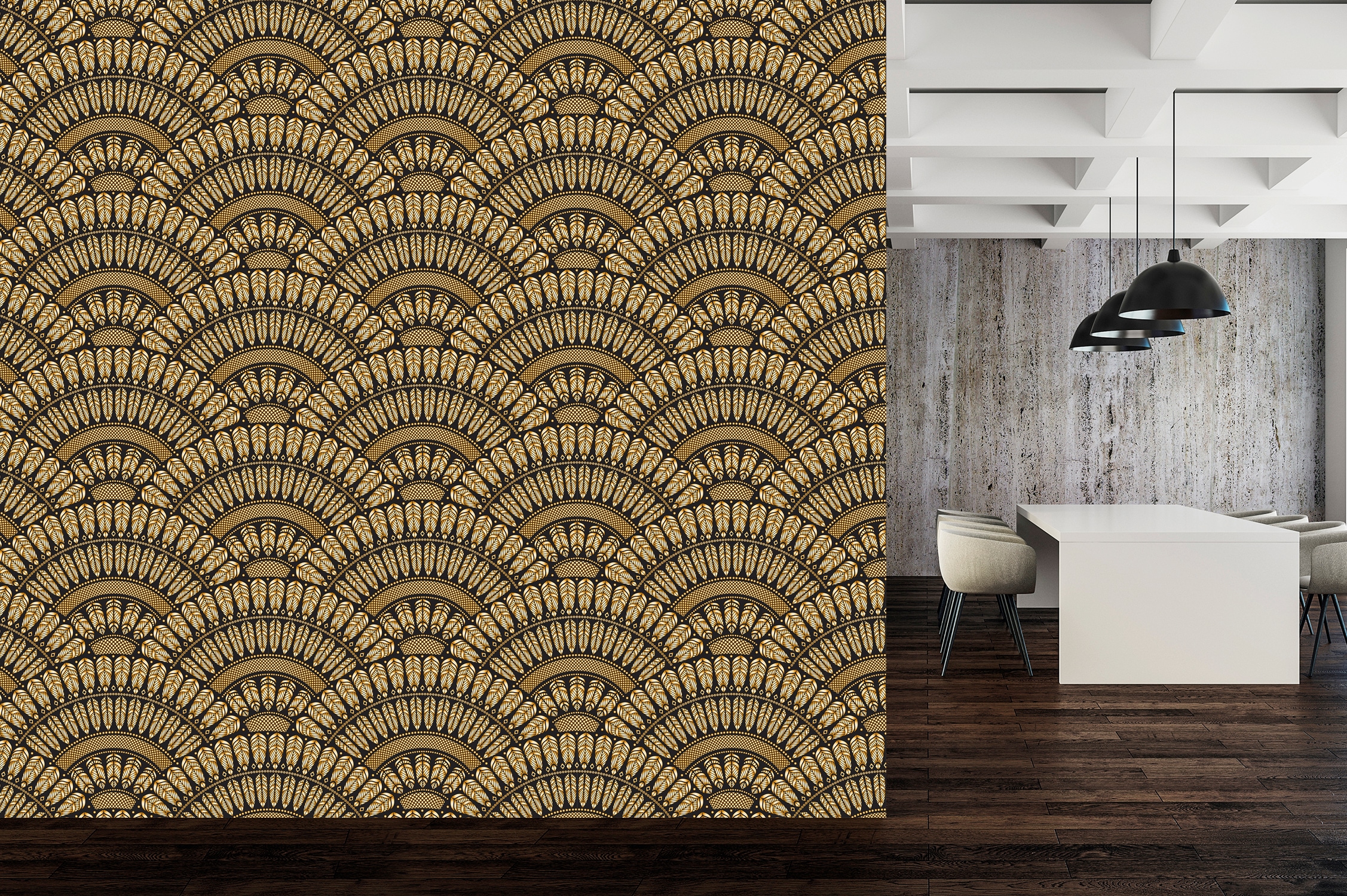 queence Vinyltapete »Lenja«, bedruckt-Barock-Antikoptik-Kunst, 90x250cm, selbstklebend, kinderleichte Anbringung, Sticker