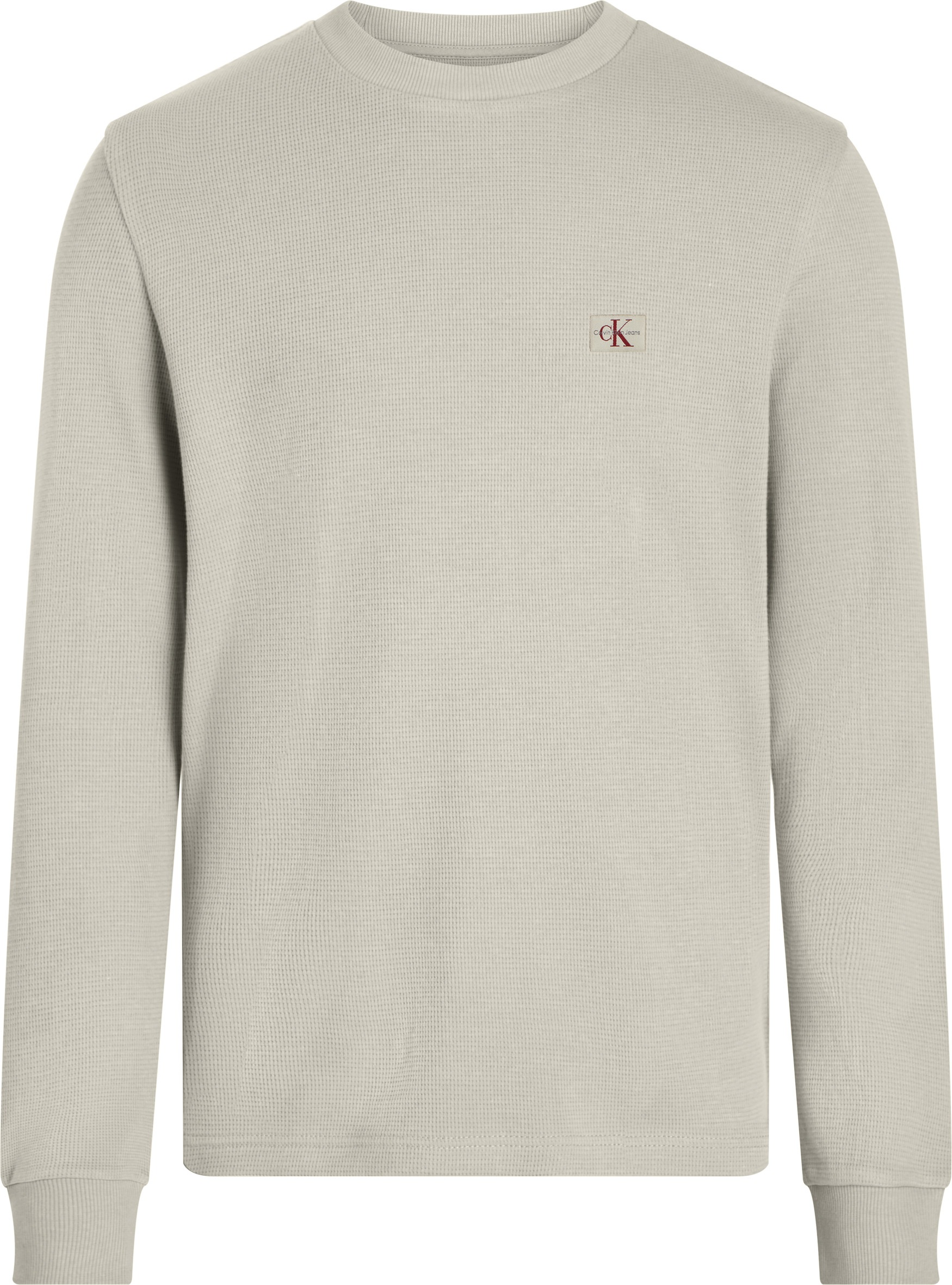 Calvin Klein Jeans Langarmshirt »WOVEN LABEL WAFFLE LS TEE«, Logodruck
