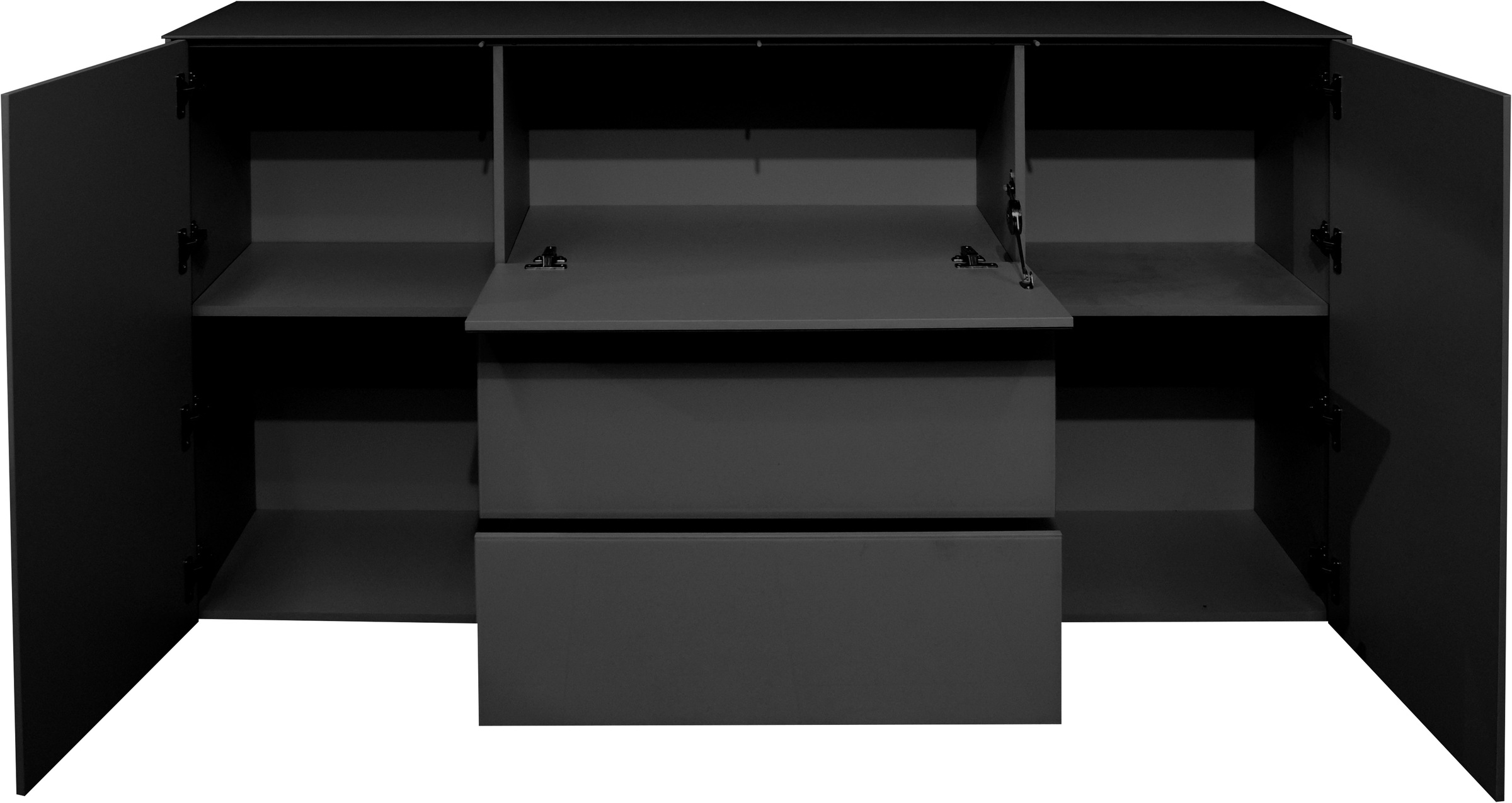 Mäusbacher Kommode »Imola TOPSELLER!«, Kommode mit Glasfront und Glasoberplatte
