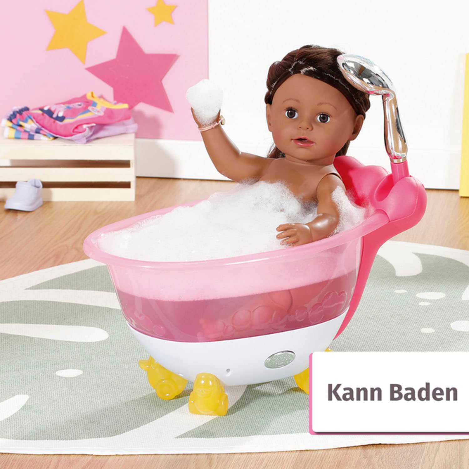 Baby Born Stehpuppe »Sister, Dolls of Colour, 43 cm«, mit lebensechten Funktionen