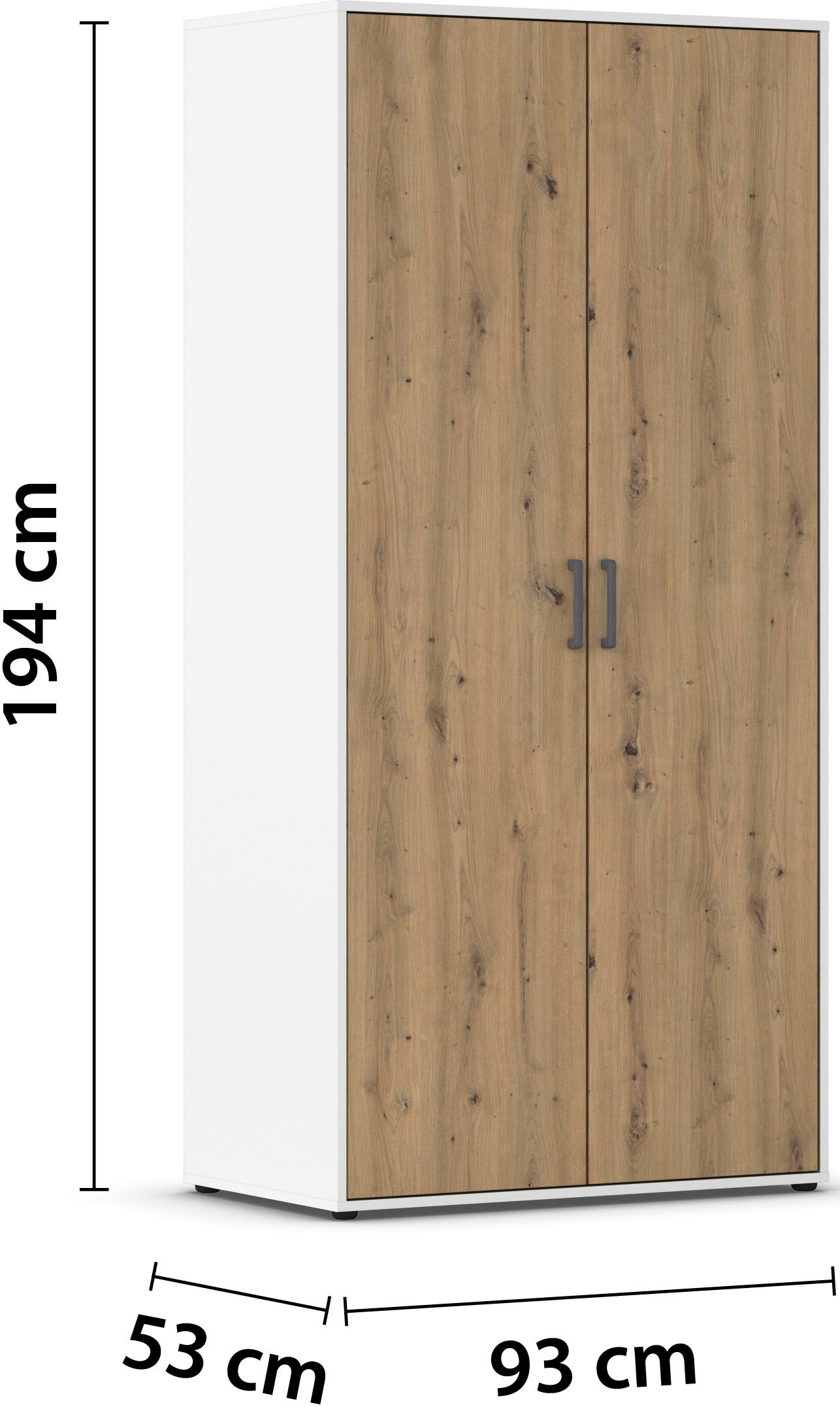 rauch Kleiderschrank »VOYAGER Garderobe Wäscheschrank  Schlafzimmer« in 3 verschiedenen Ausstattungen BASIC/CLASSIC/PREMIUM,  mit 2 modernen Griffvarianten, viel Stauraum MADE IN GERMANY