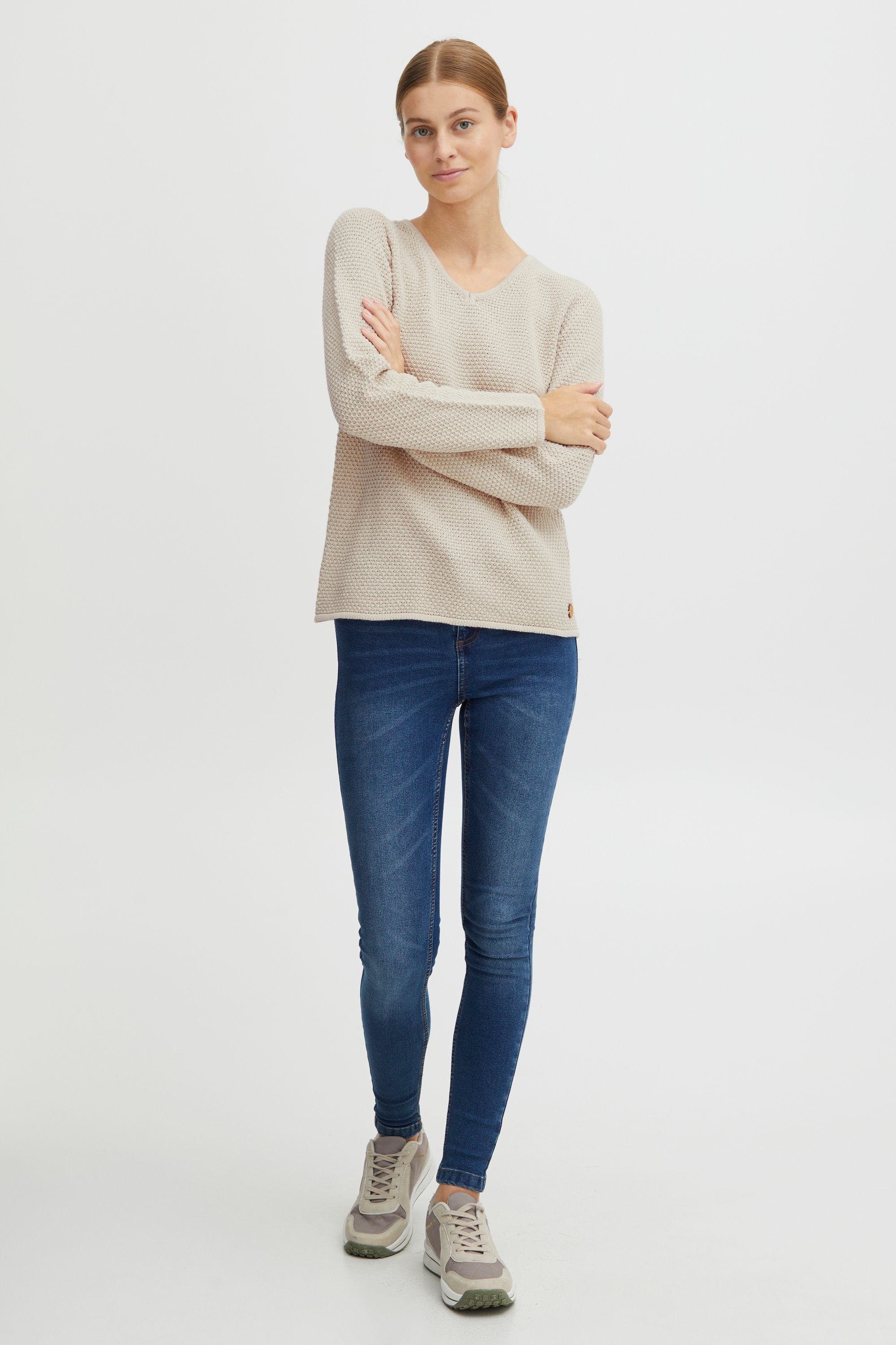 OXMO Strickfleece-Pullover »Strickpullover OXHanna«