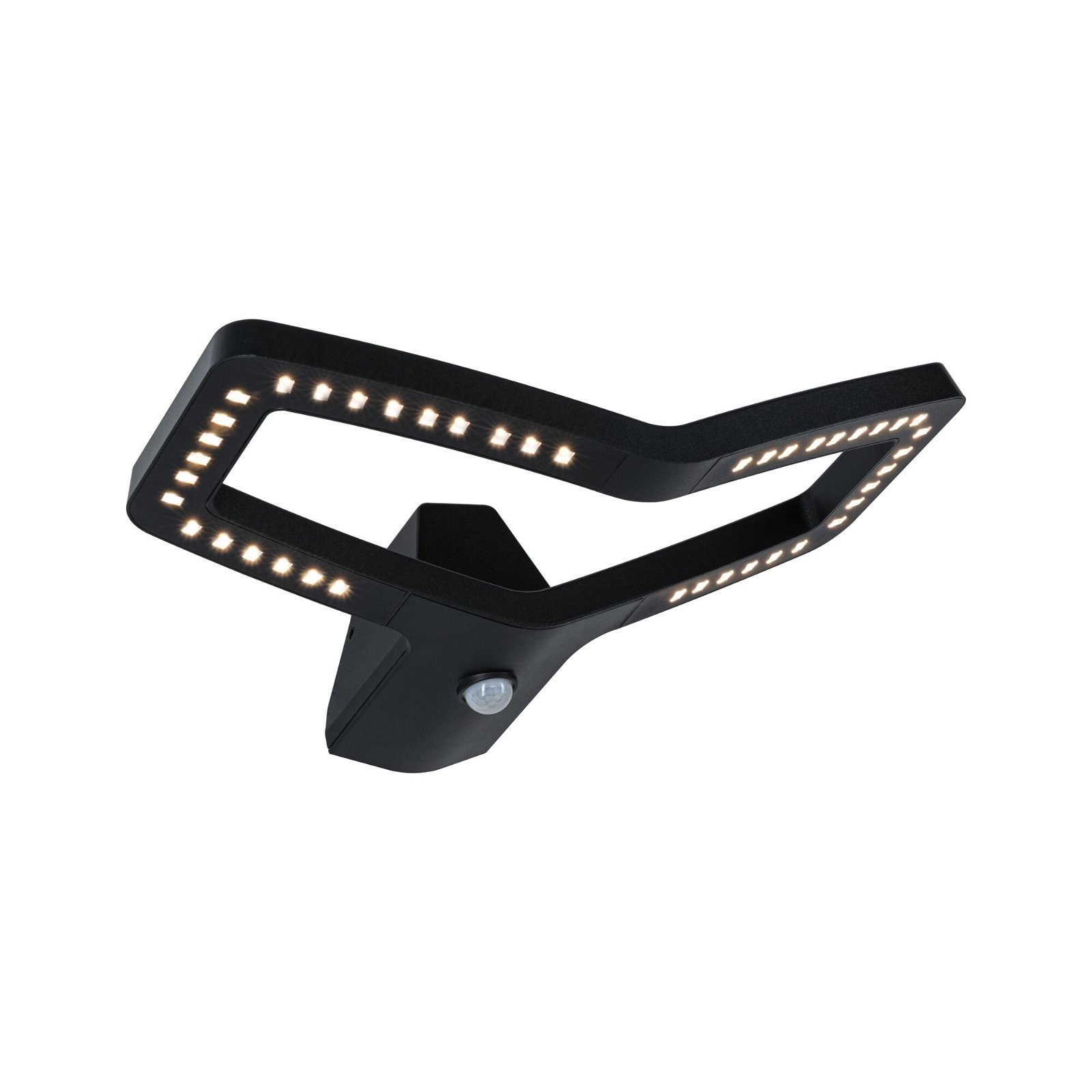 Paulmann LED Außen-Wandleuchte »Alara IP44 eckig 375x270mm 3000K 10W 450lm 230V Anthrazit Metall«, 1 flammig, Bewegungsmelder