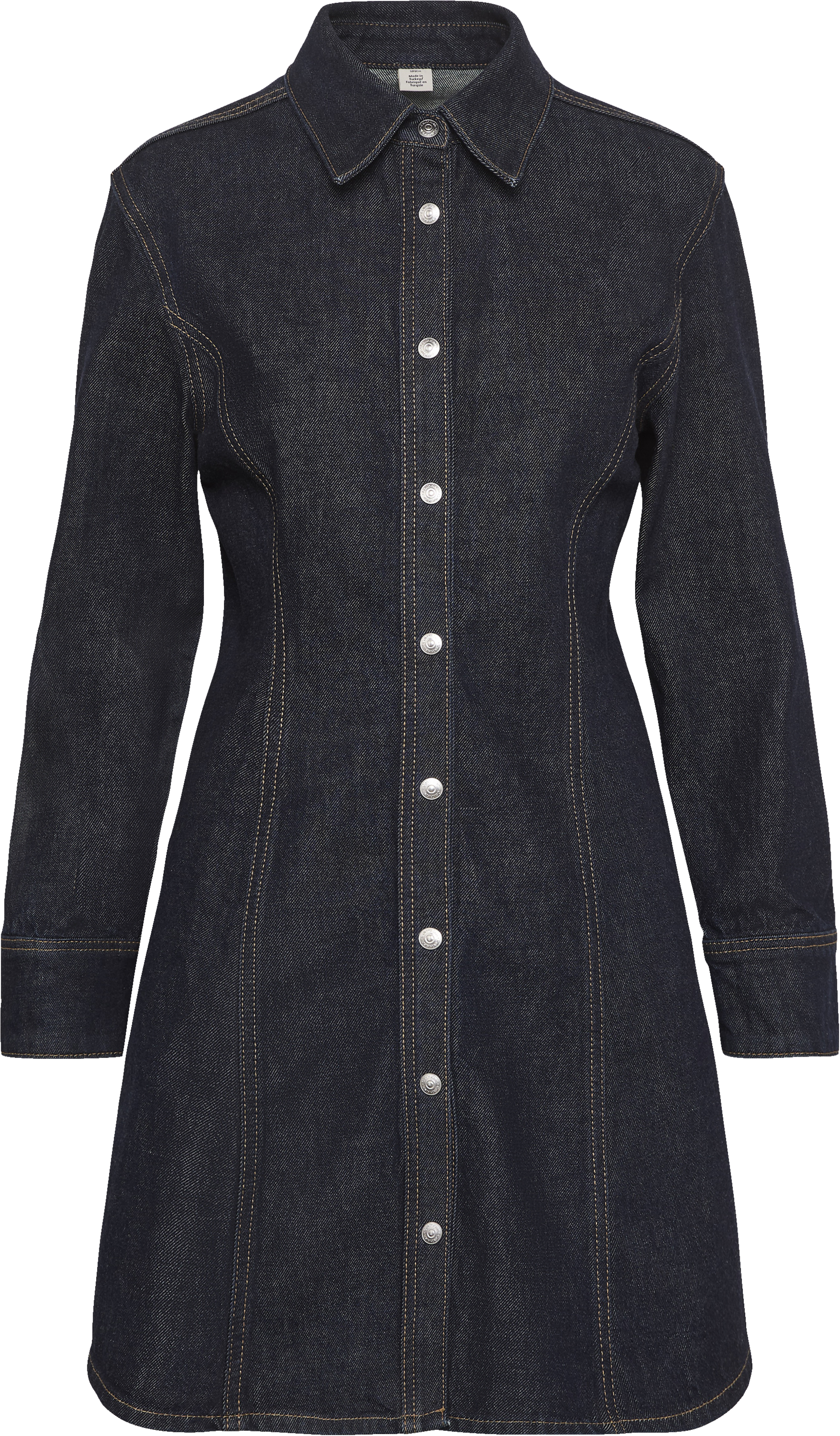 Calvin Klein Jeans Jeanskleid Ohne Tasche Regular fit mit Rundhalsausschnitt