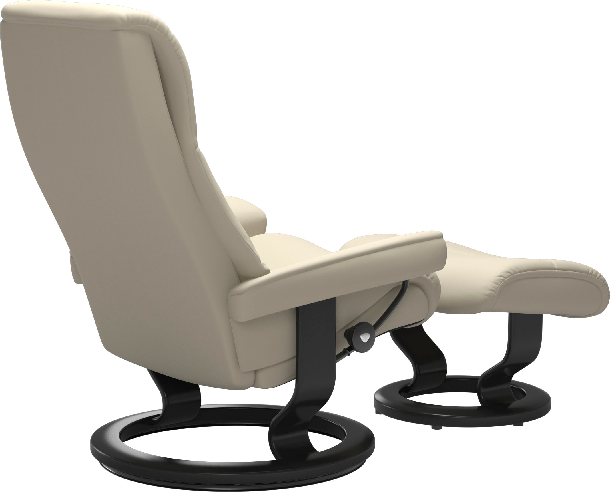 Stressless® Relaxsessel »View« Set, Relaxsessel mit Hocker,  mit Classic Base, Größe S,Gestell Schwarz