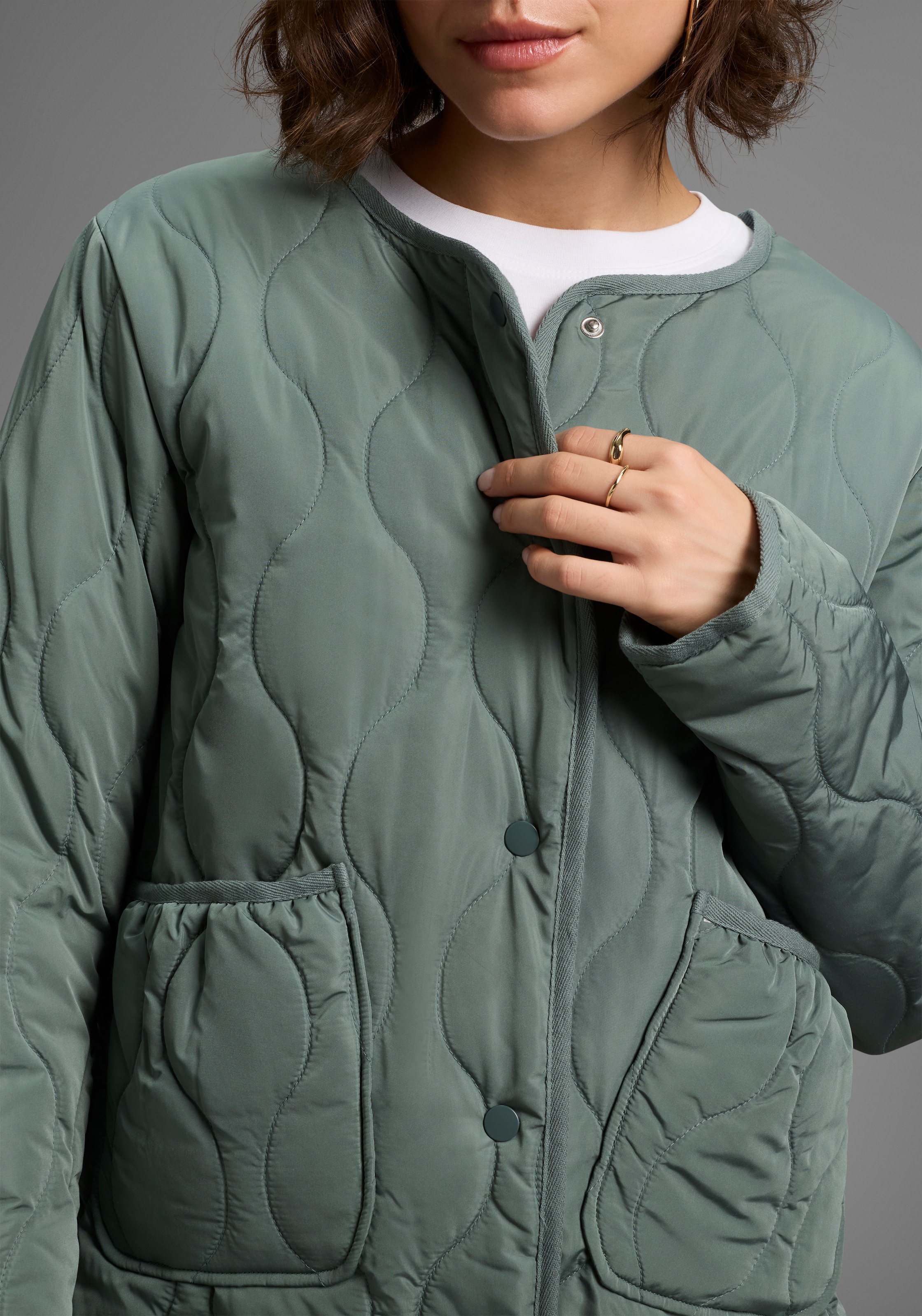 Laura Scott Steppjacke, ohne Kapuze, Leichte Übergangsjacke, mit modischem Steppmuster