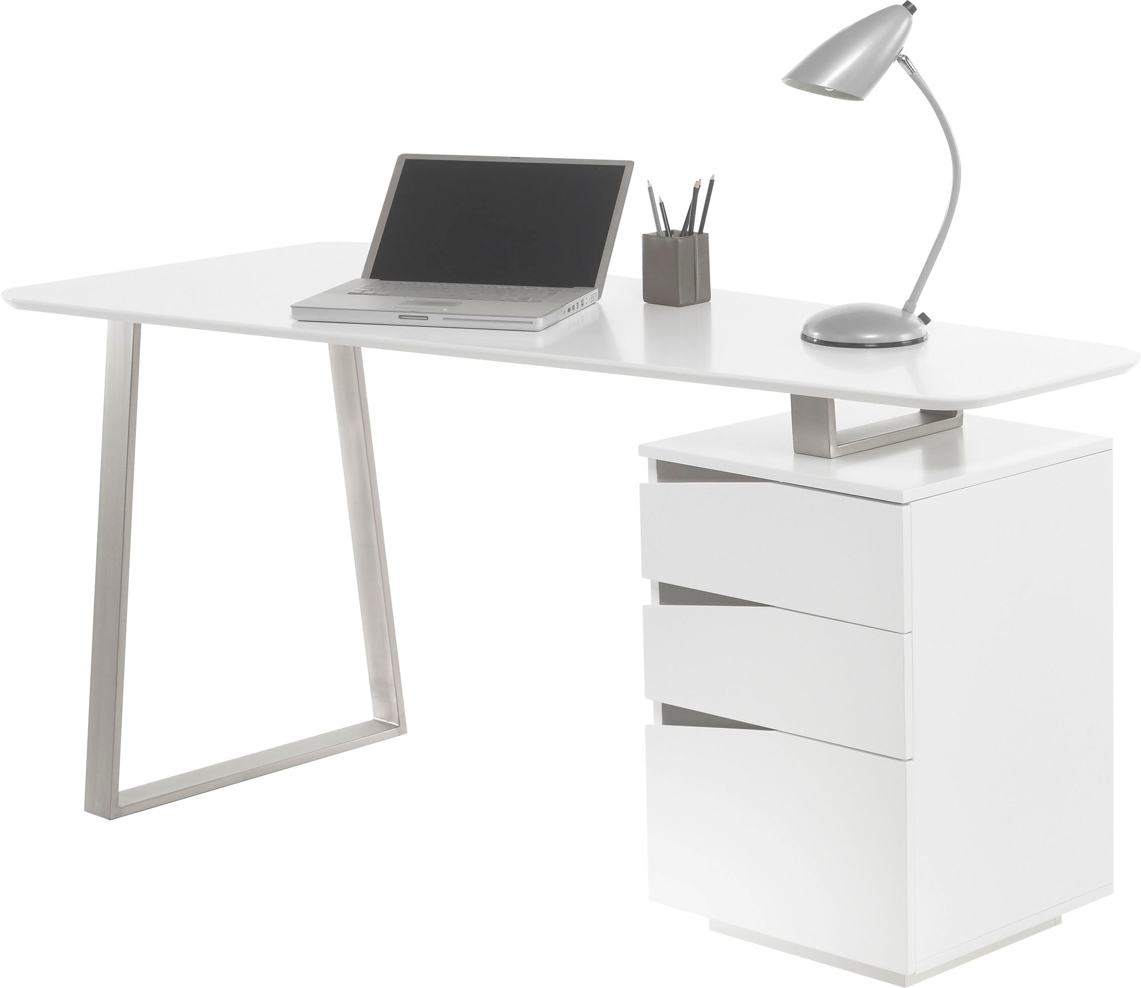 MCA furniture Schreibtisch »Tori«, weiß matt lackiert, mit 3 Schubladen, Breite 150 cm